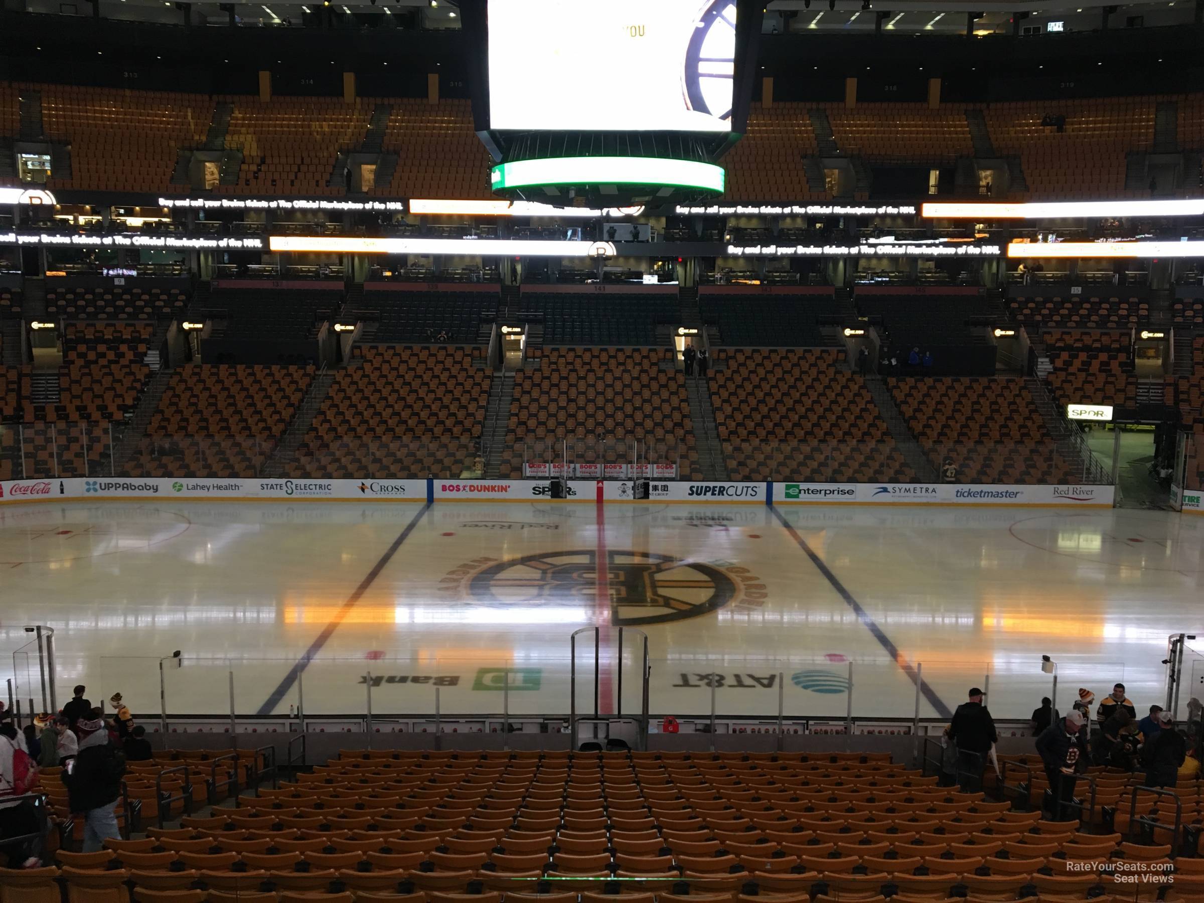 section 111, row a seat view  for hockey - td garden