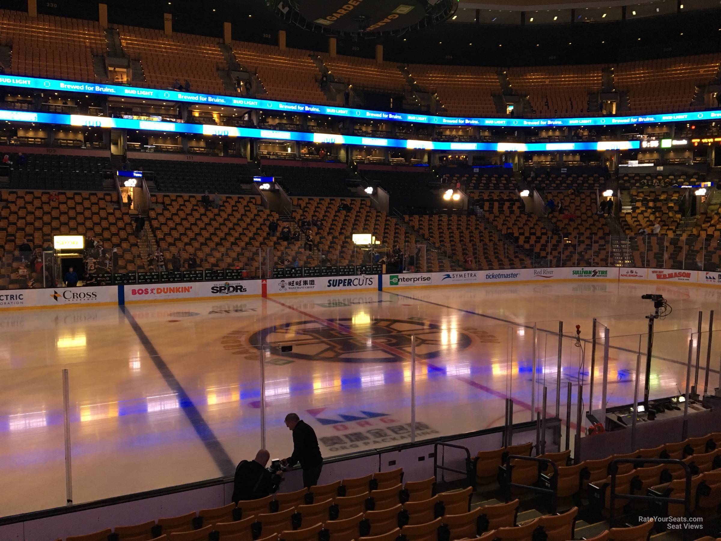 loge 13, row 10 seat view  for hockey - td garden