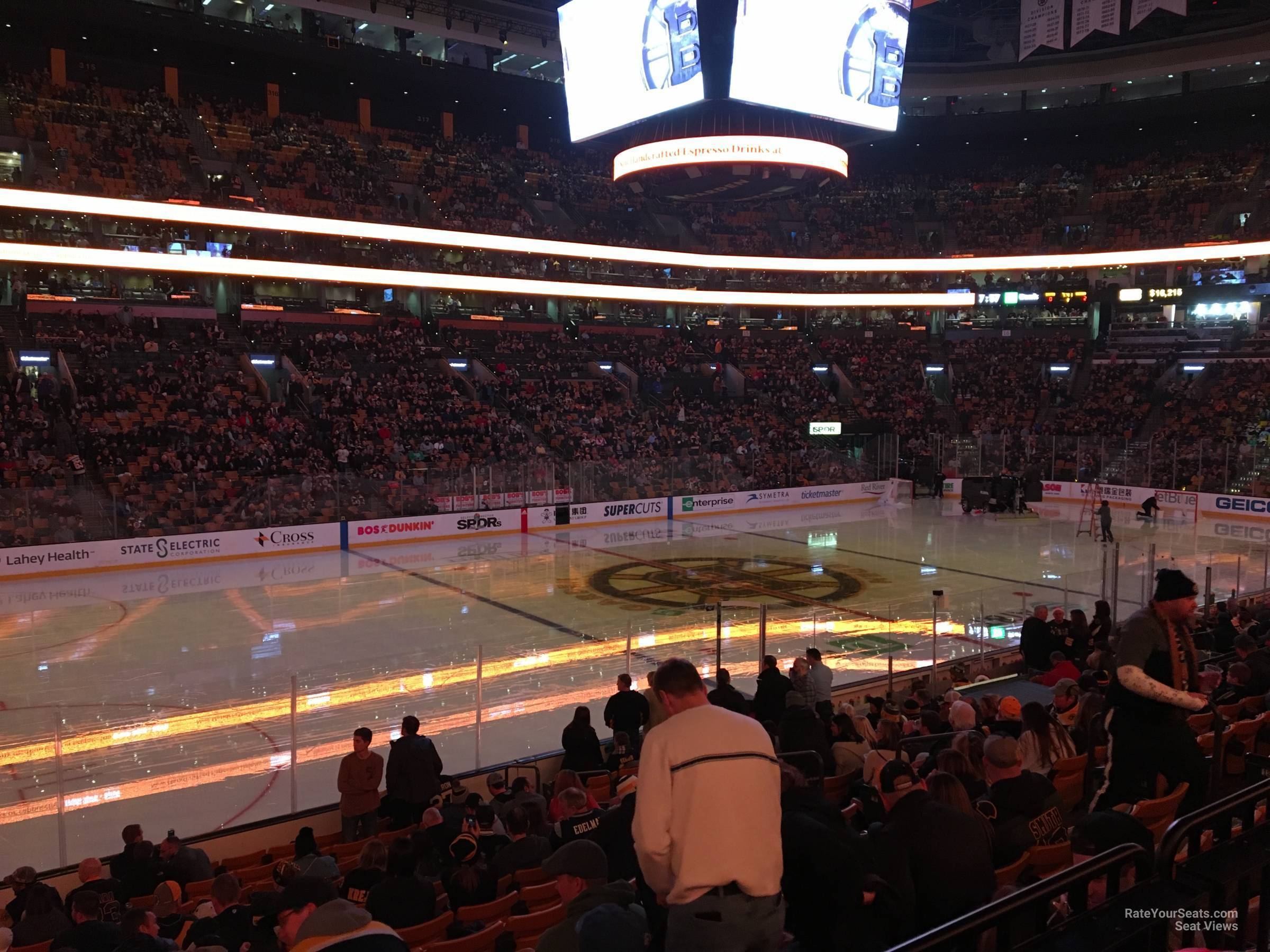loge 3, row 15 seat view  for hockey - td garden