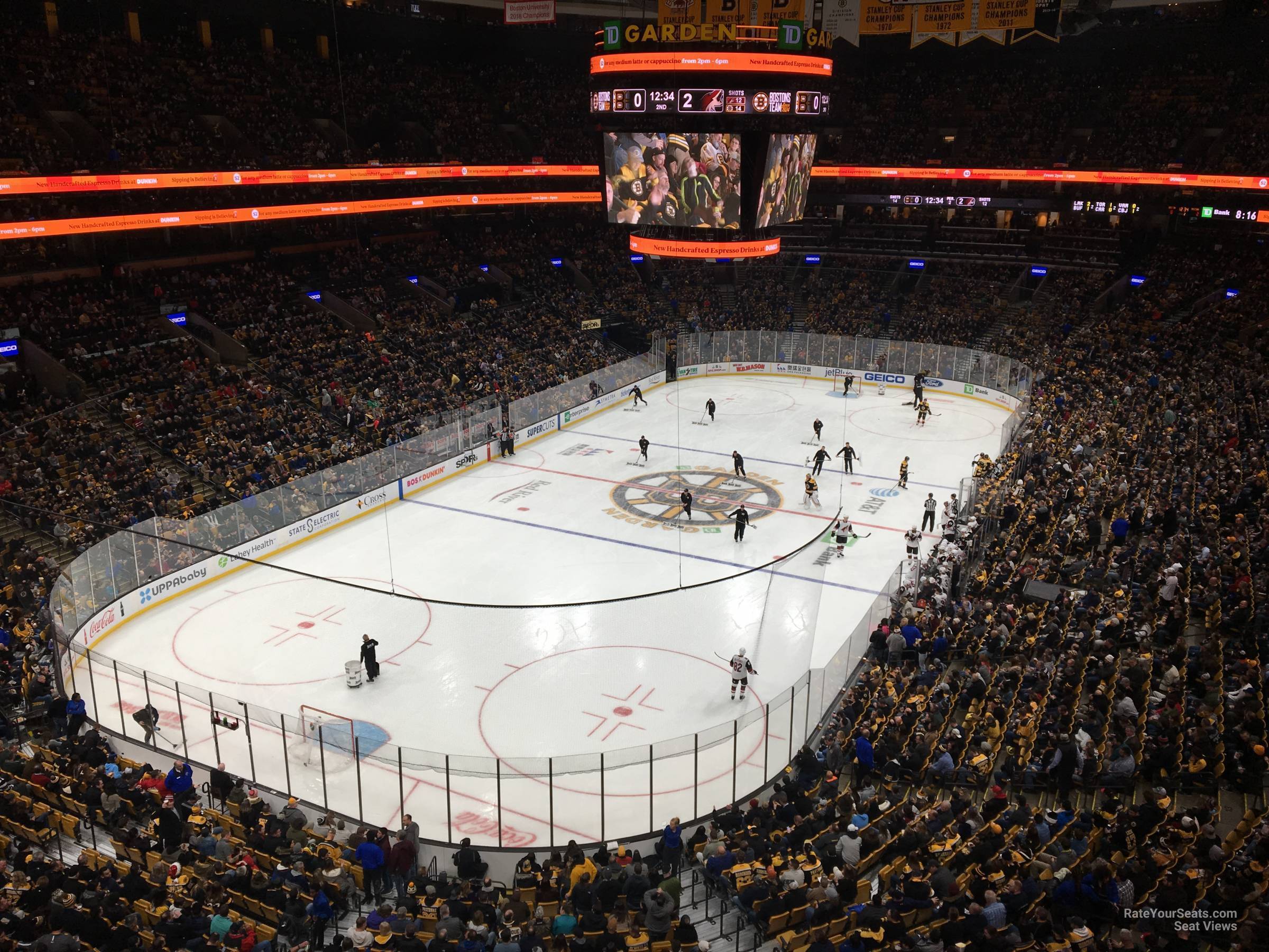 section 306, row 3 seat view  for hockey - td garden