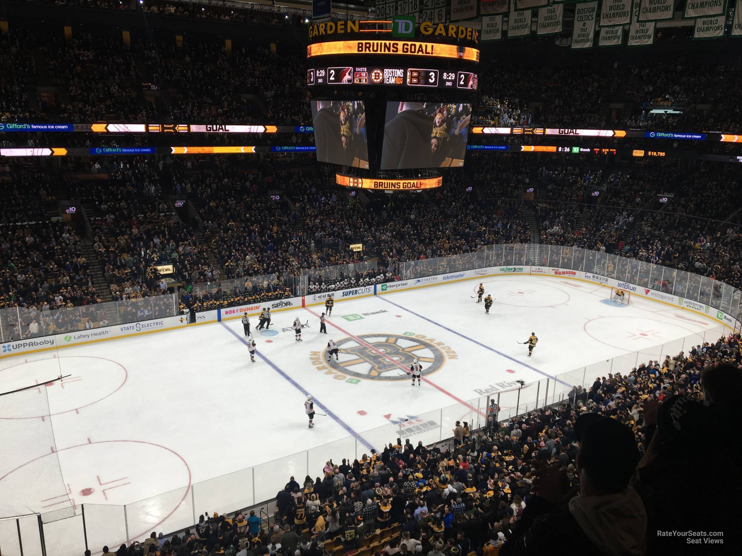 section 318, row 3 seat view  for hockey - td garden