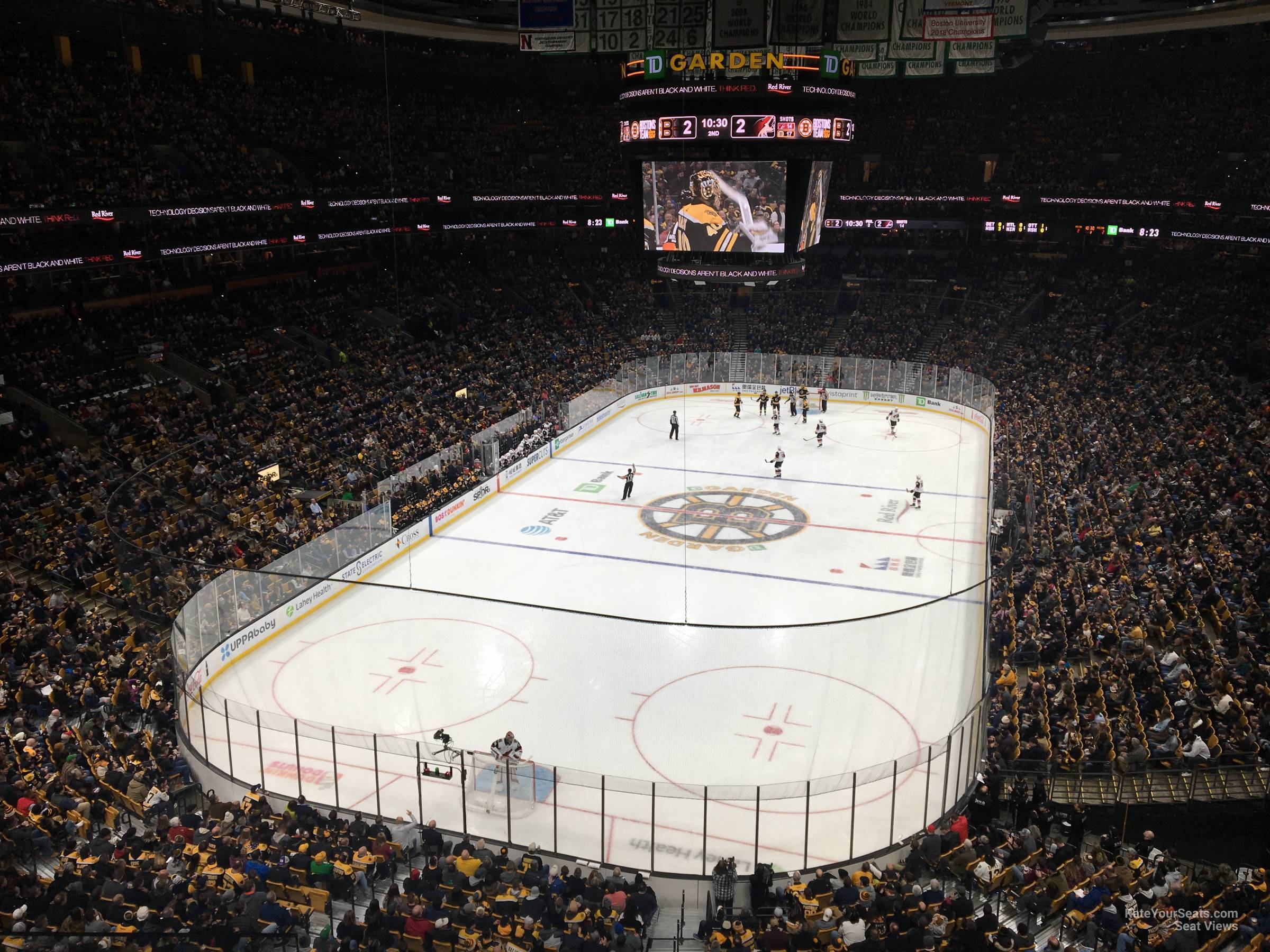 section 322, row 3 seat view  for hockey - td garden