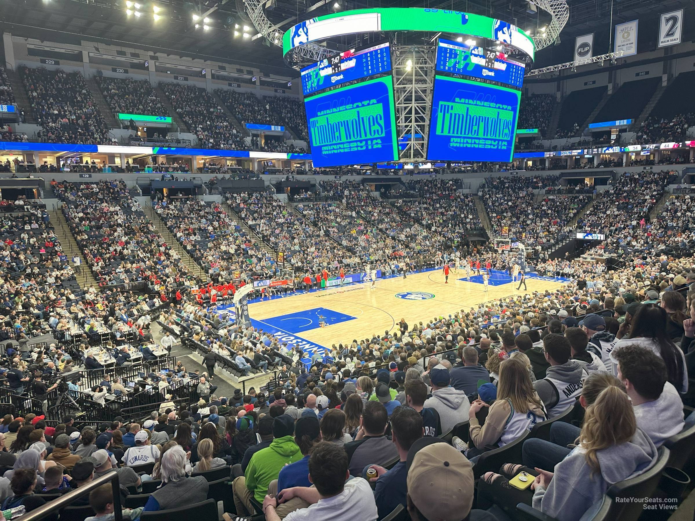 section 116, row t seat view  for basketball - target center
