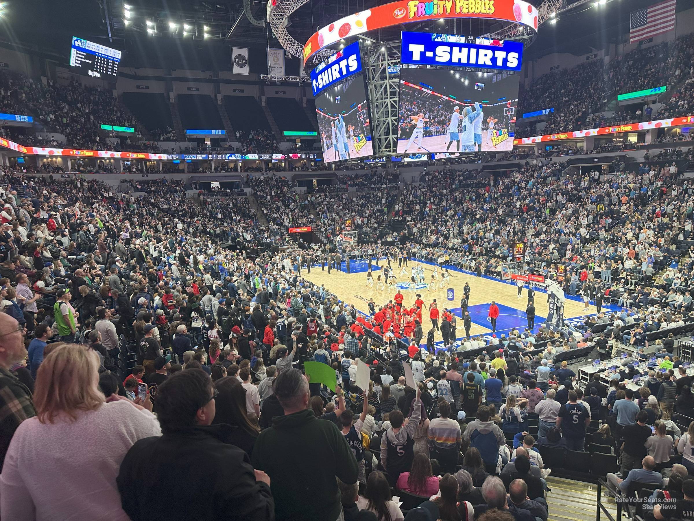 section 126, row u seat view  for basketball - target center