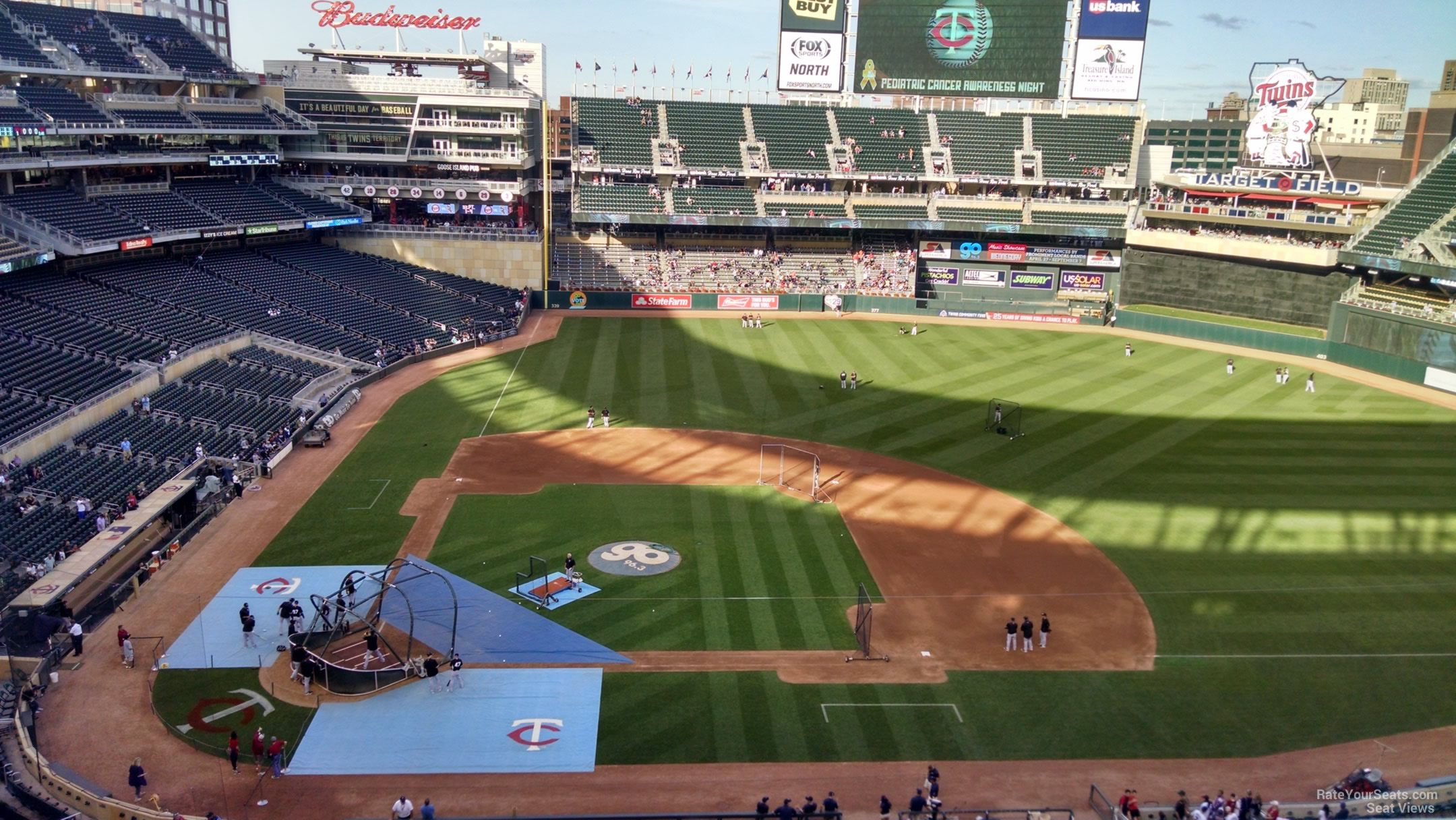 section 210, row 4 seat view  - target field