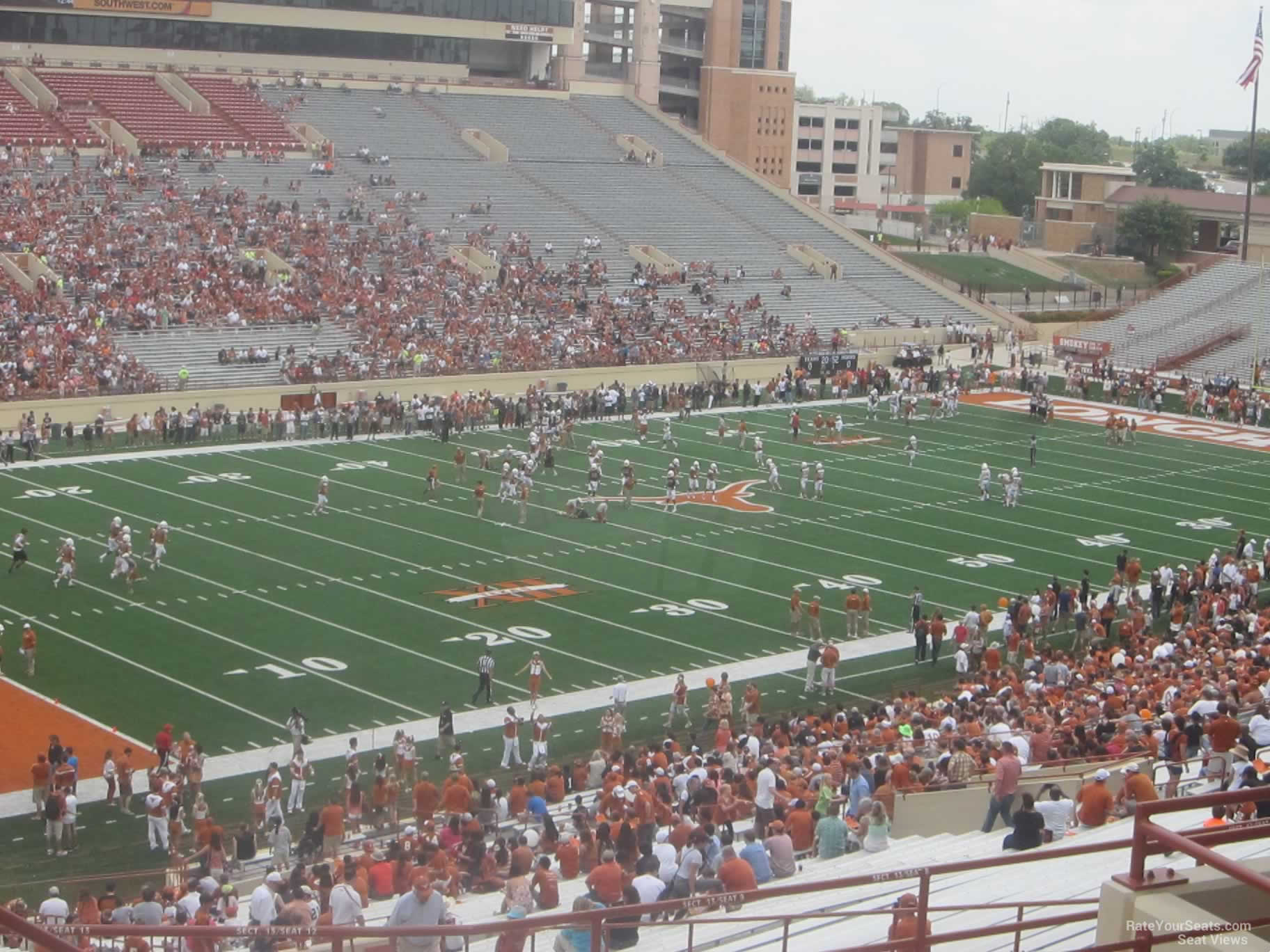 section 10, row 61 seat view  - dkr-texas memorial stadium