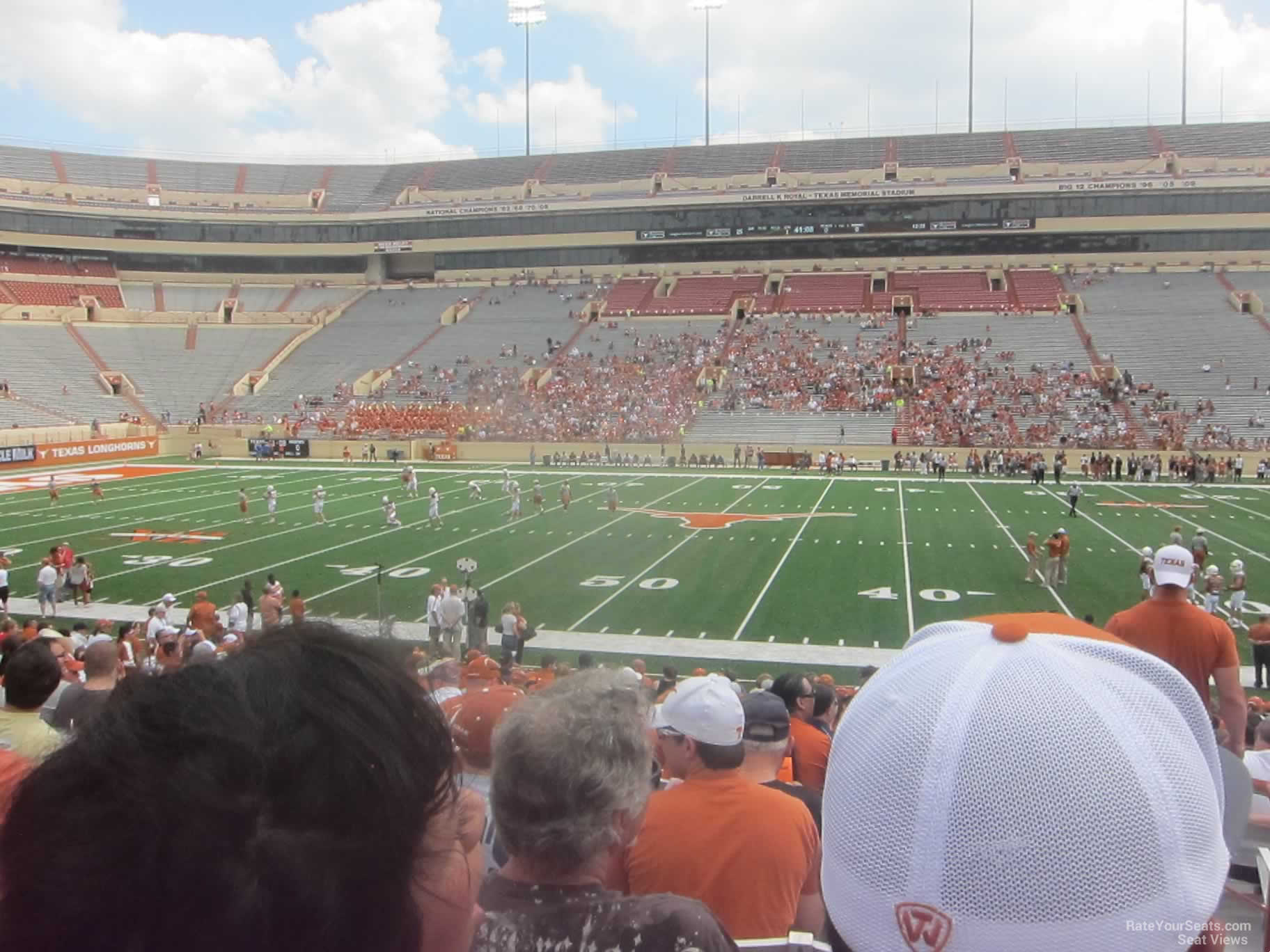 section 4, row 19 seat view  - dkr-texas memorial stadium
