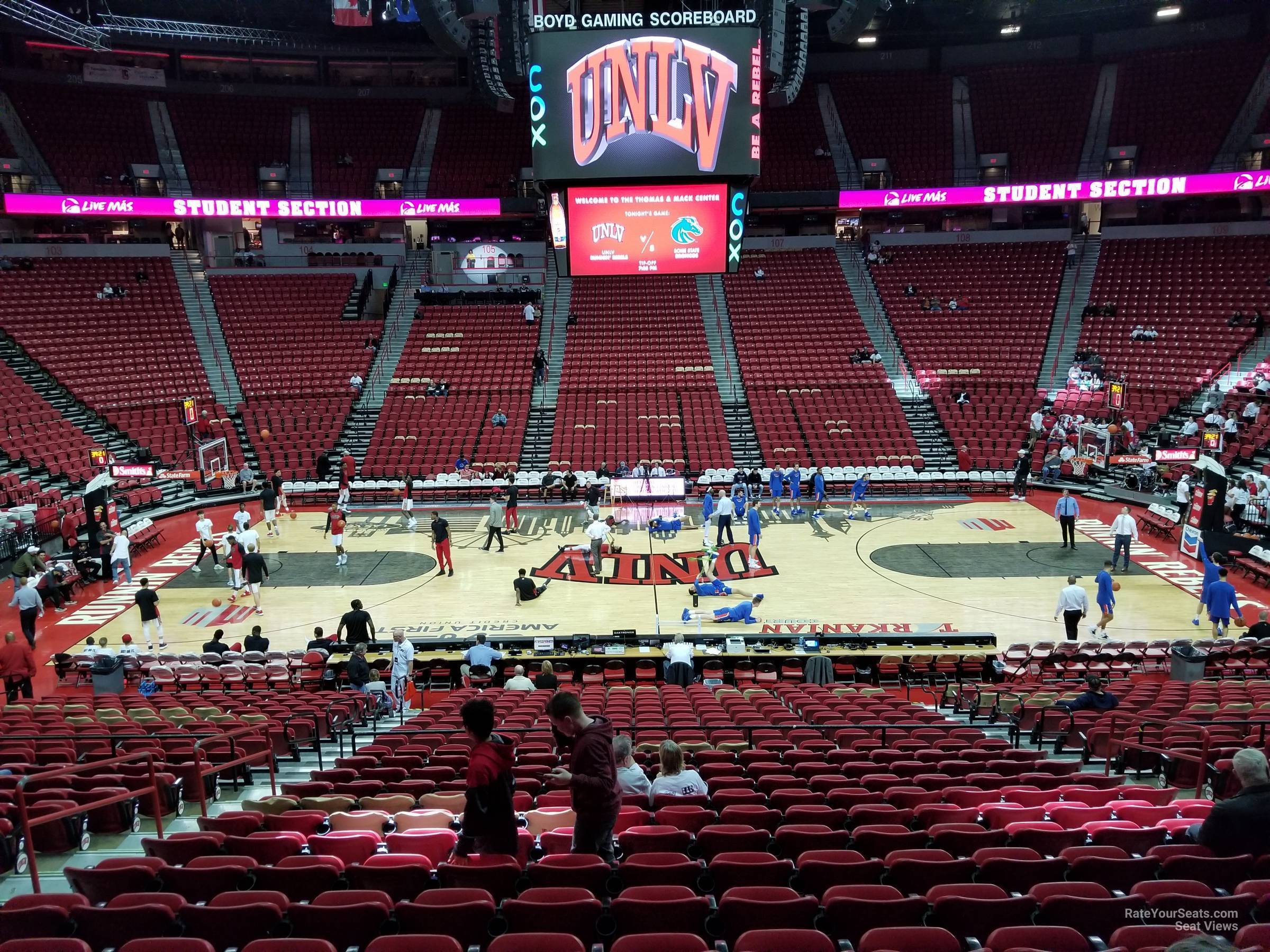 Thomas and Mack Center Section 117 - RateYourSeats.com