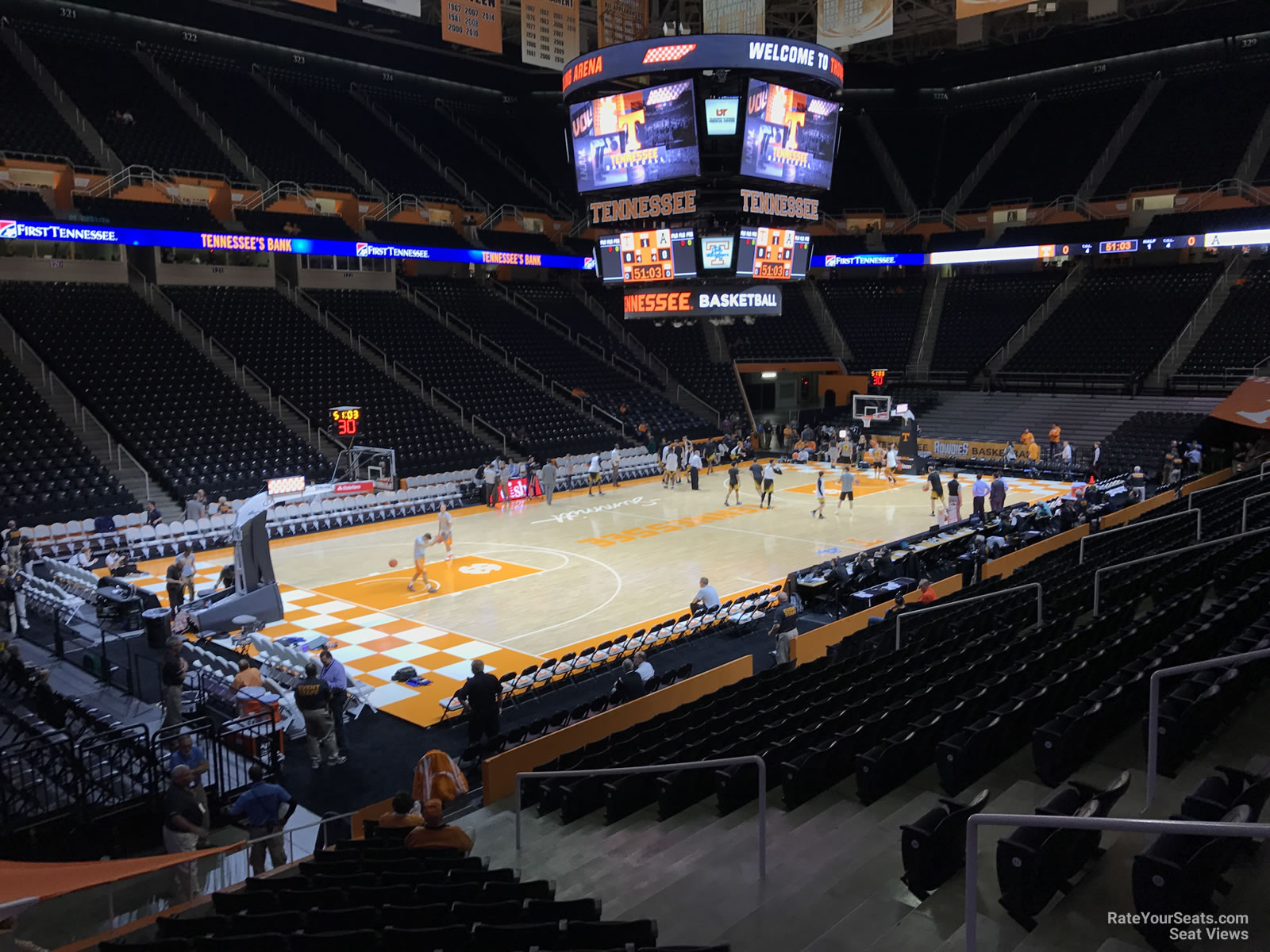 section 109, row 17 seat view  - thompson-boling arena