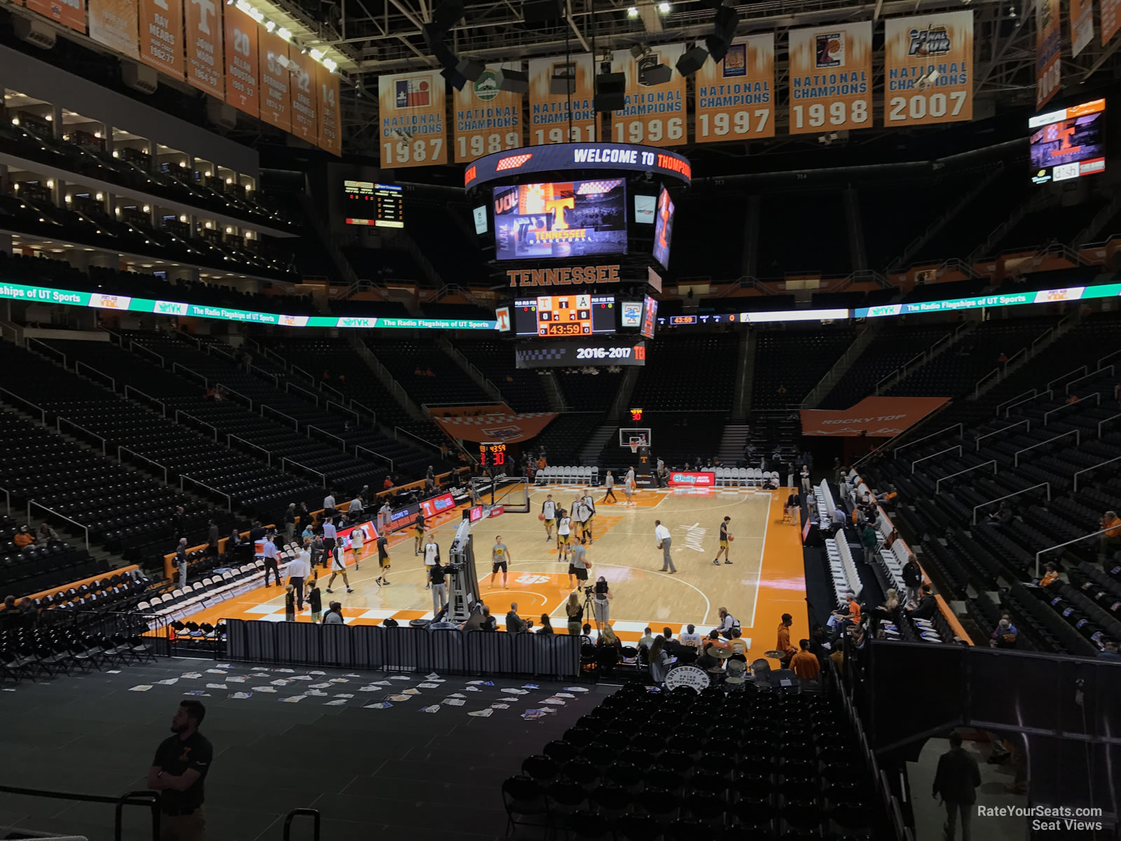 section 128, row 17 seat view  - thompson-boling arena