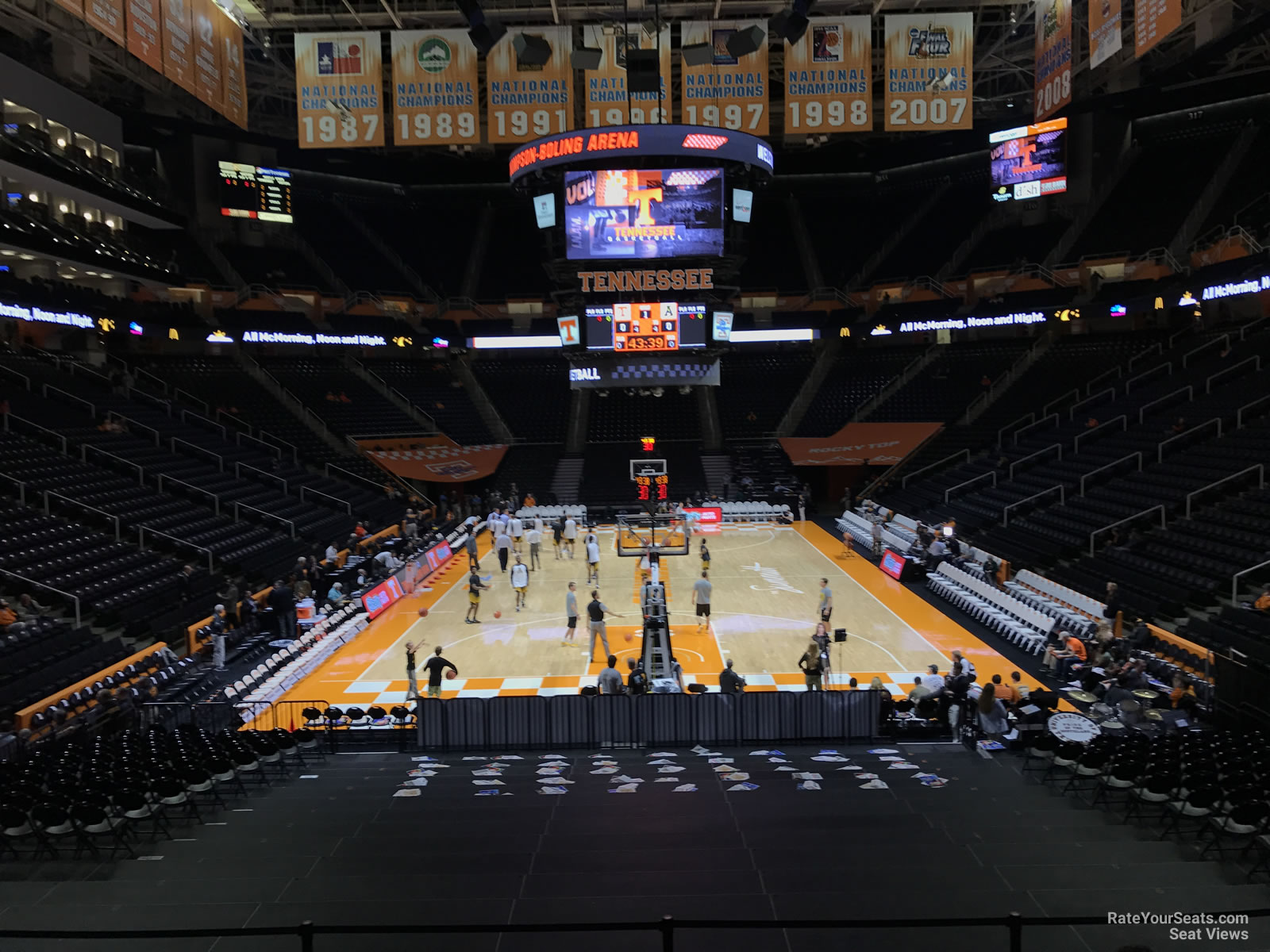 section 129, row 17 seat view  - thompson-boling arena