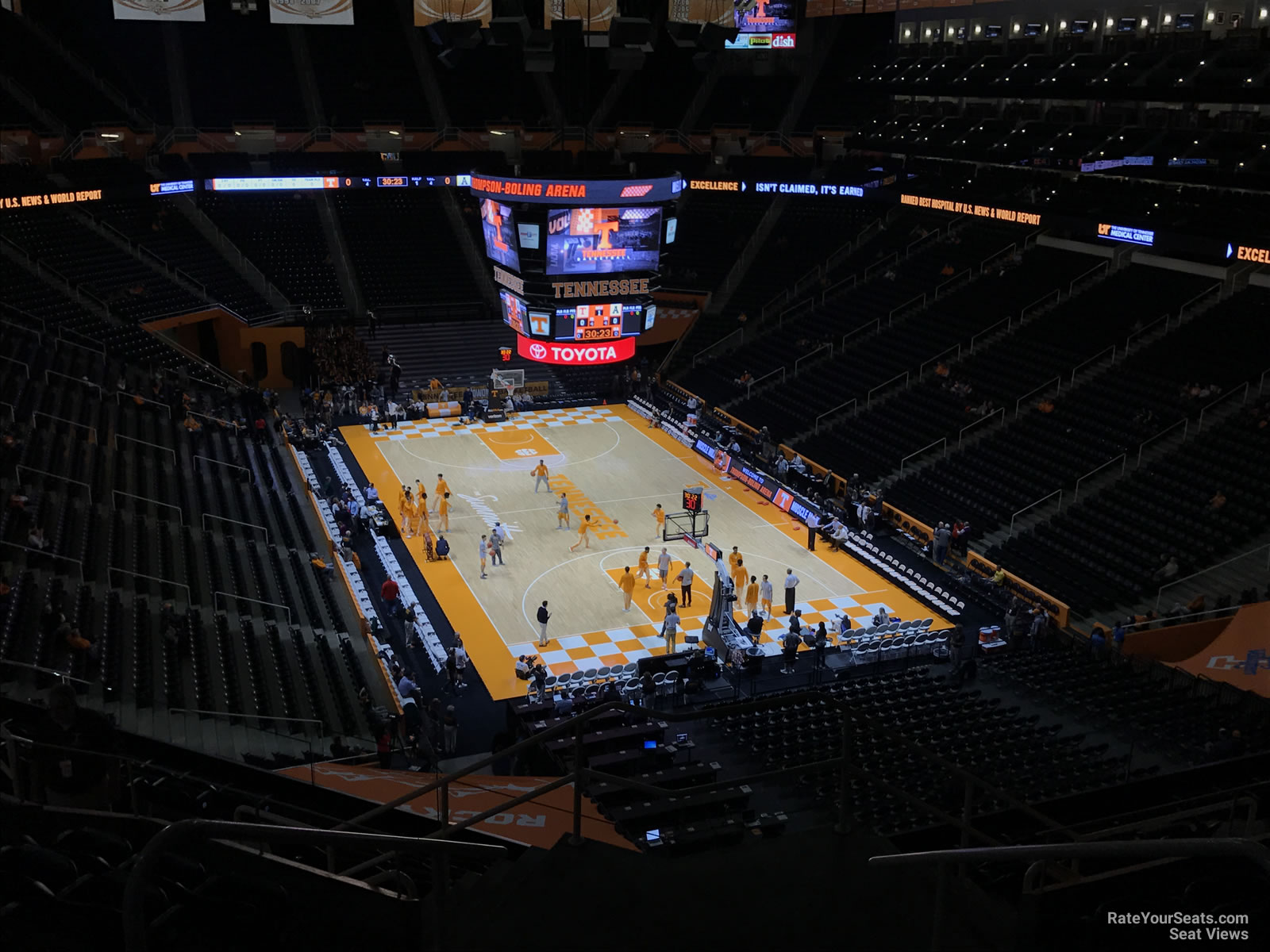 section 315a, row 7 seat view  - thompson-boling arena