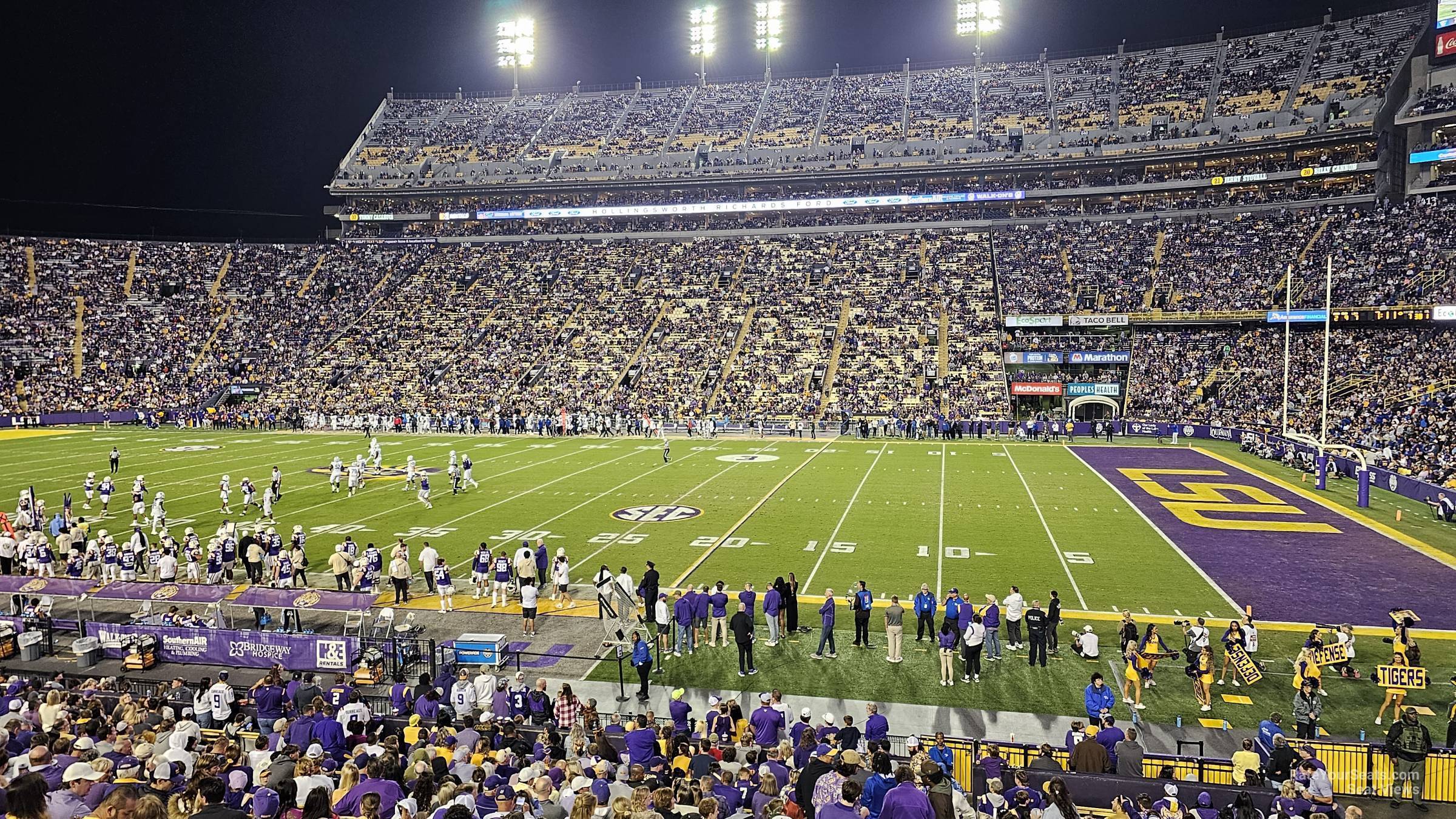 section 100, row 26 seat view  - tiger stadium