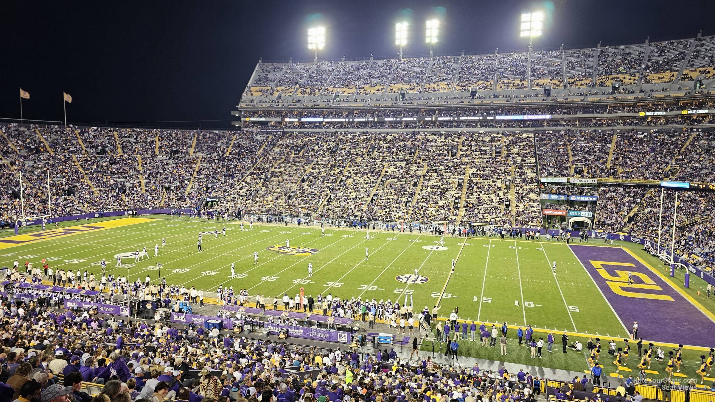 section 100, row 48 seat view  - tiger stadium
