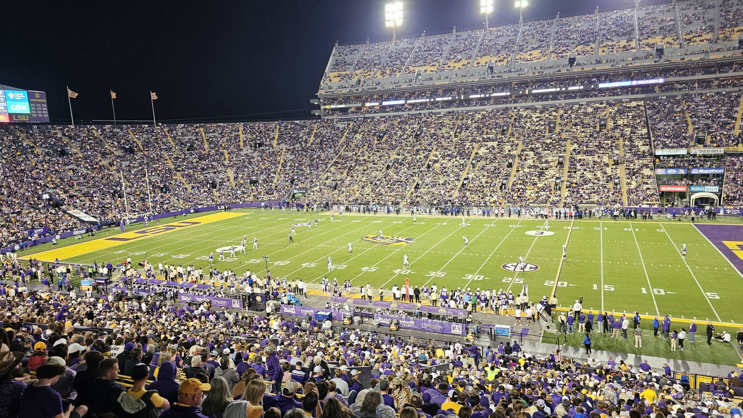 section 101, row 48 seat view  - tiger stadium