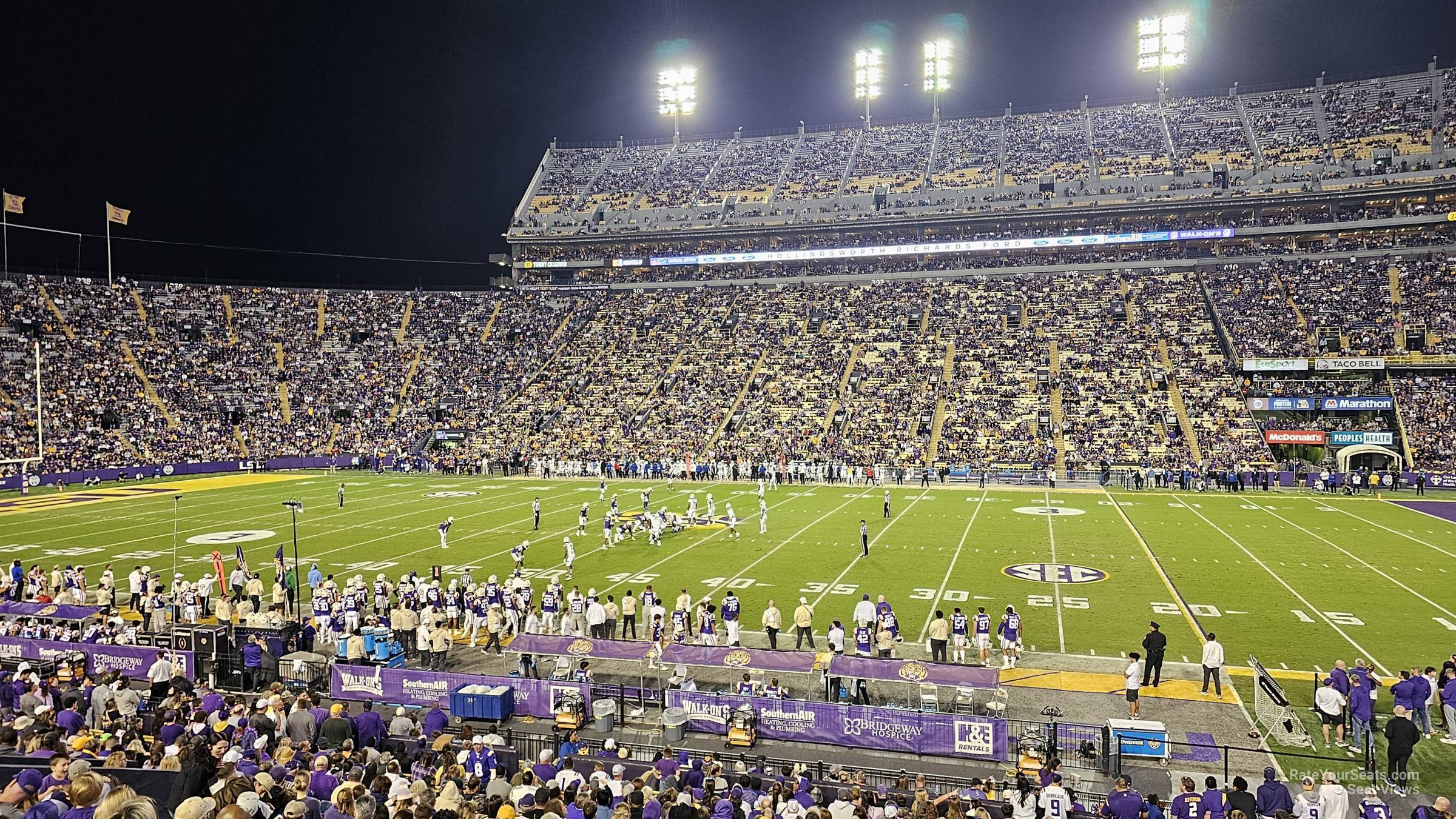 section 102, row 26 seat view  - tiger stadium