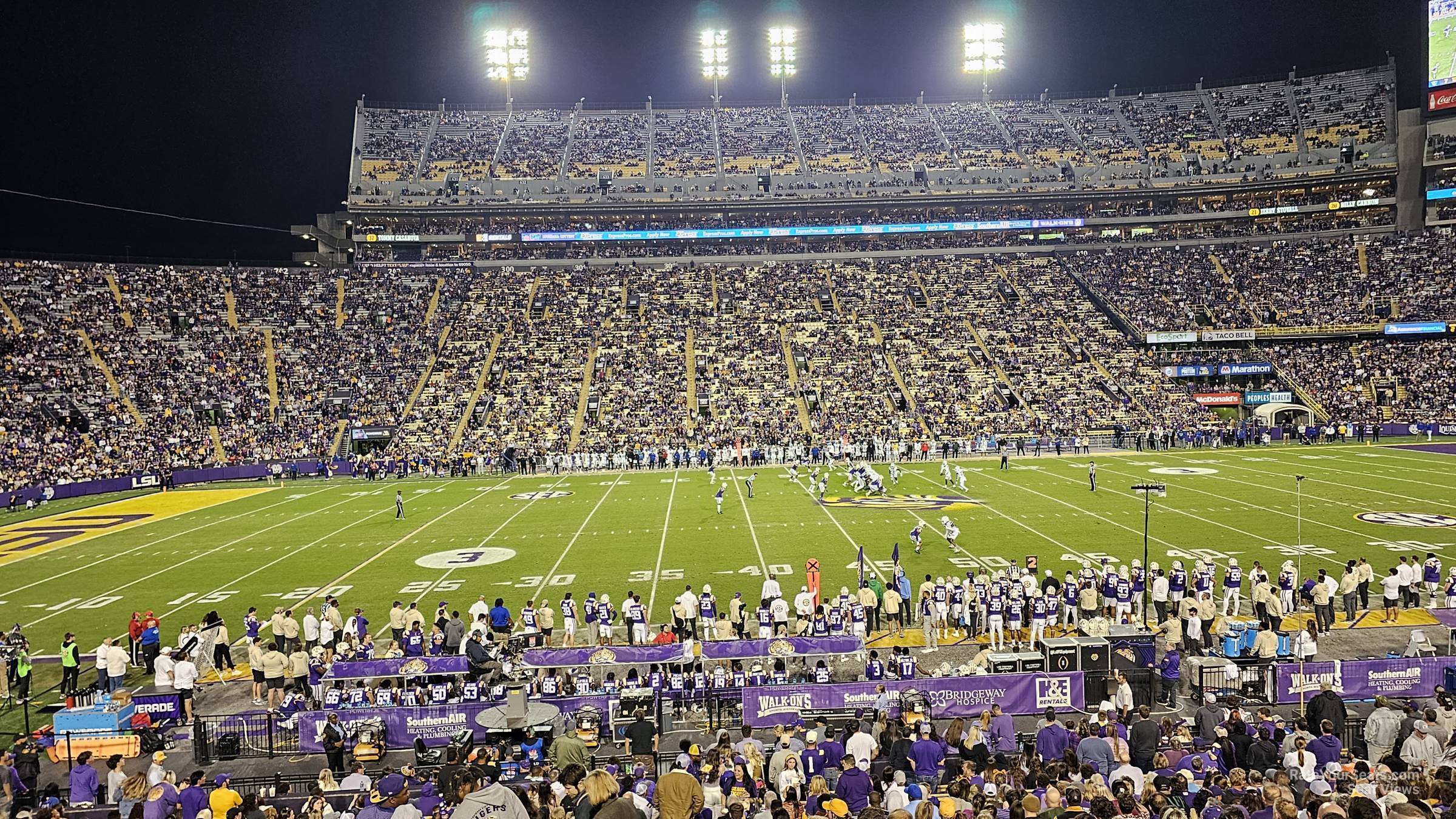 section 104, row 26 seat view  - tiger stadium