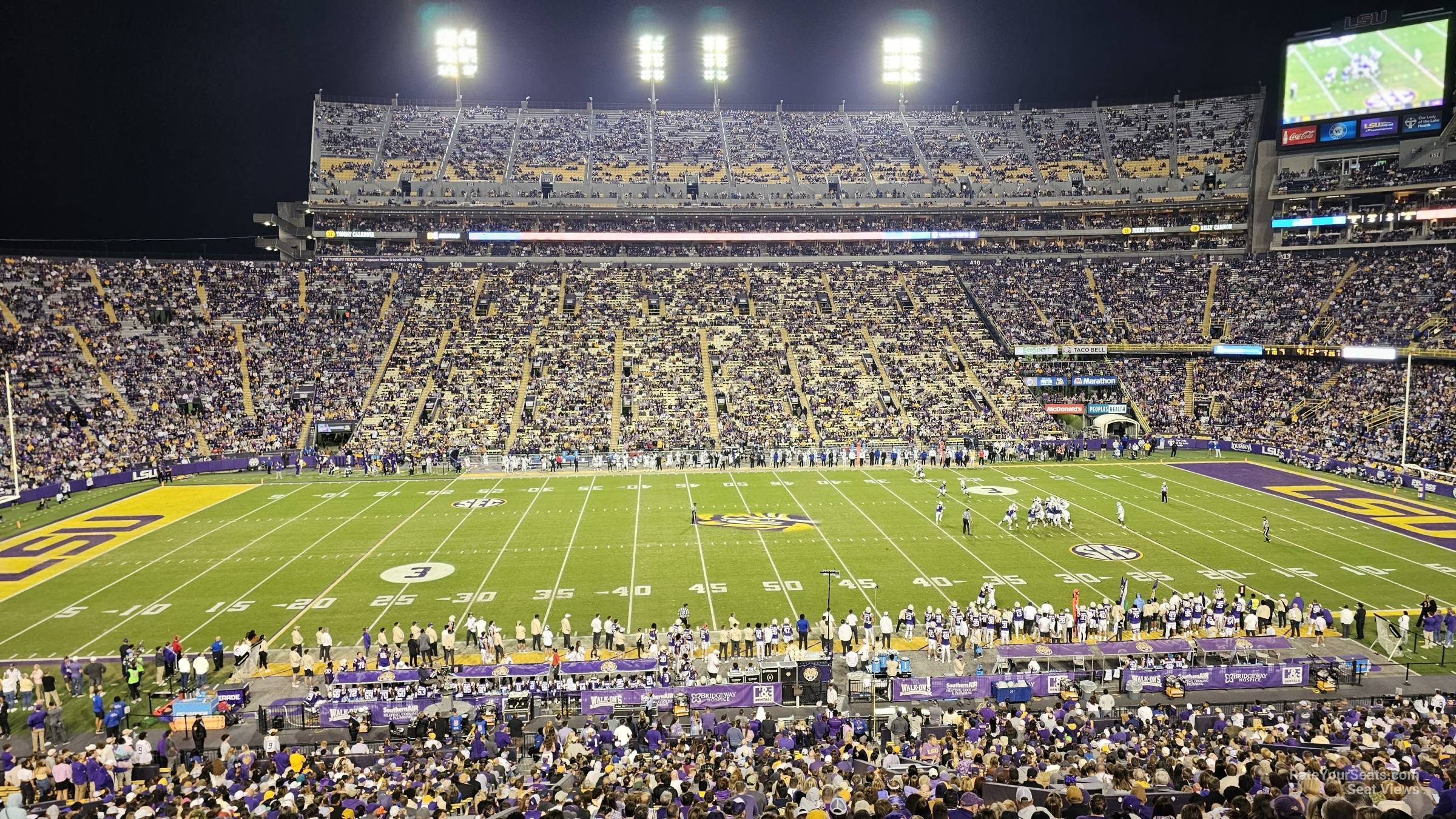 section 104, row 48 seat view  - tiger stadium