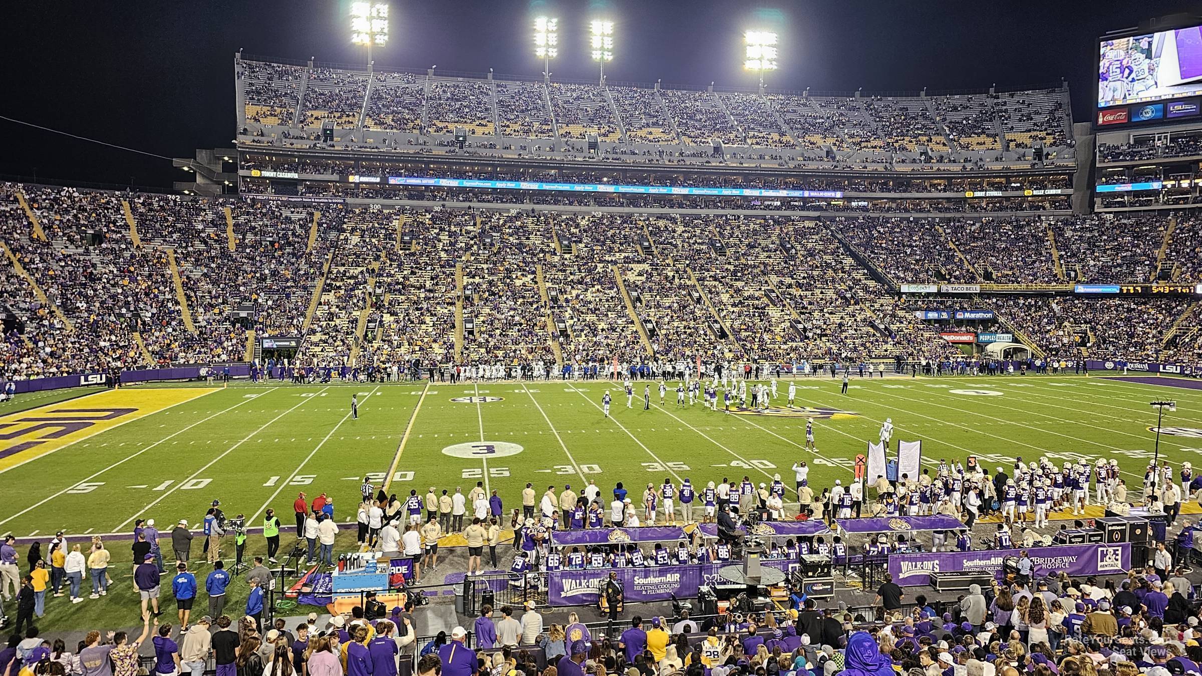 section 105, row 26 seat view  - tiger stadium