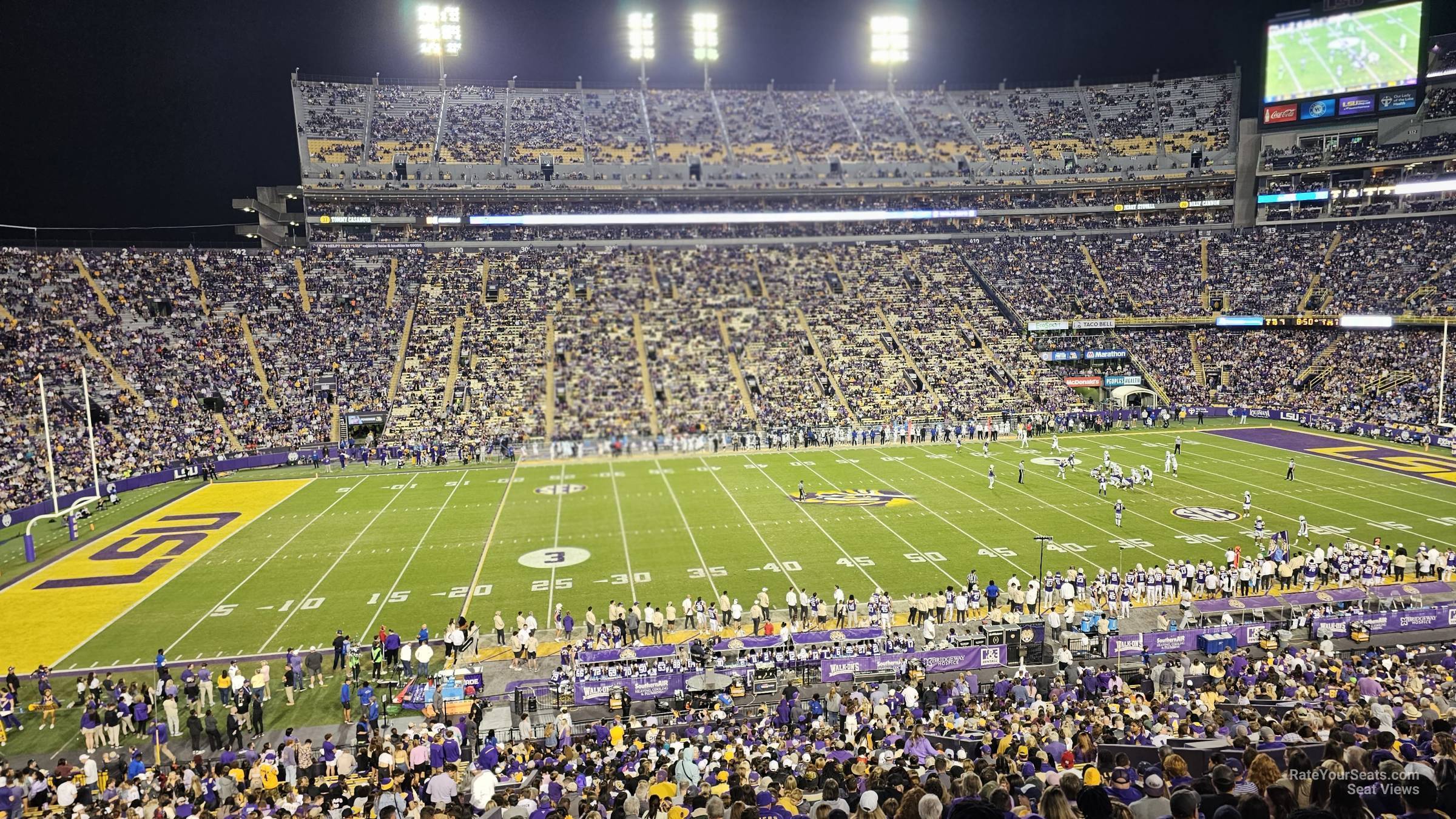 section 105, row 48 seat view  - tiger stadium