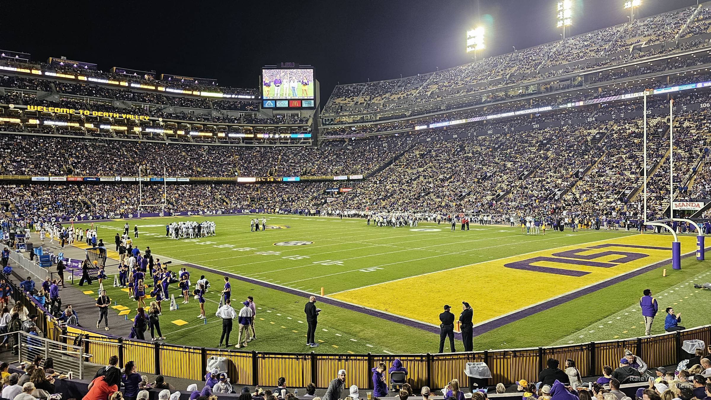 section 213, row 1 seat view  - tiger stadium