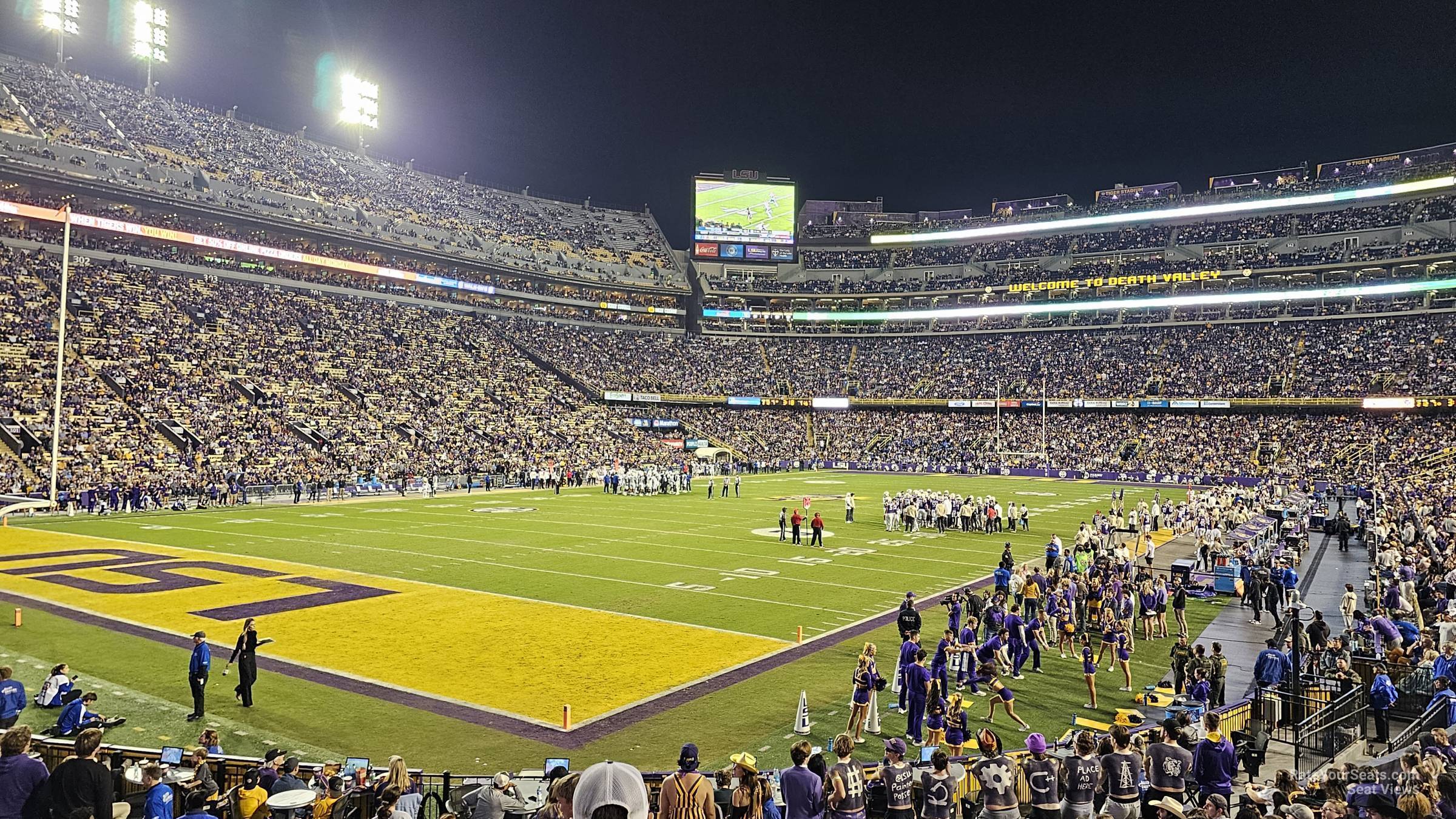 section 219, row 1 seat view  - tiger stadium
