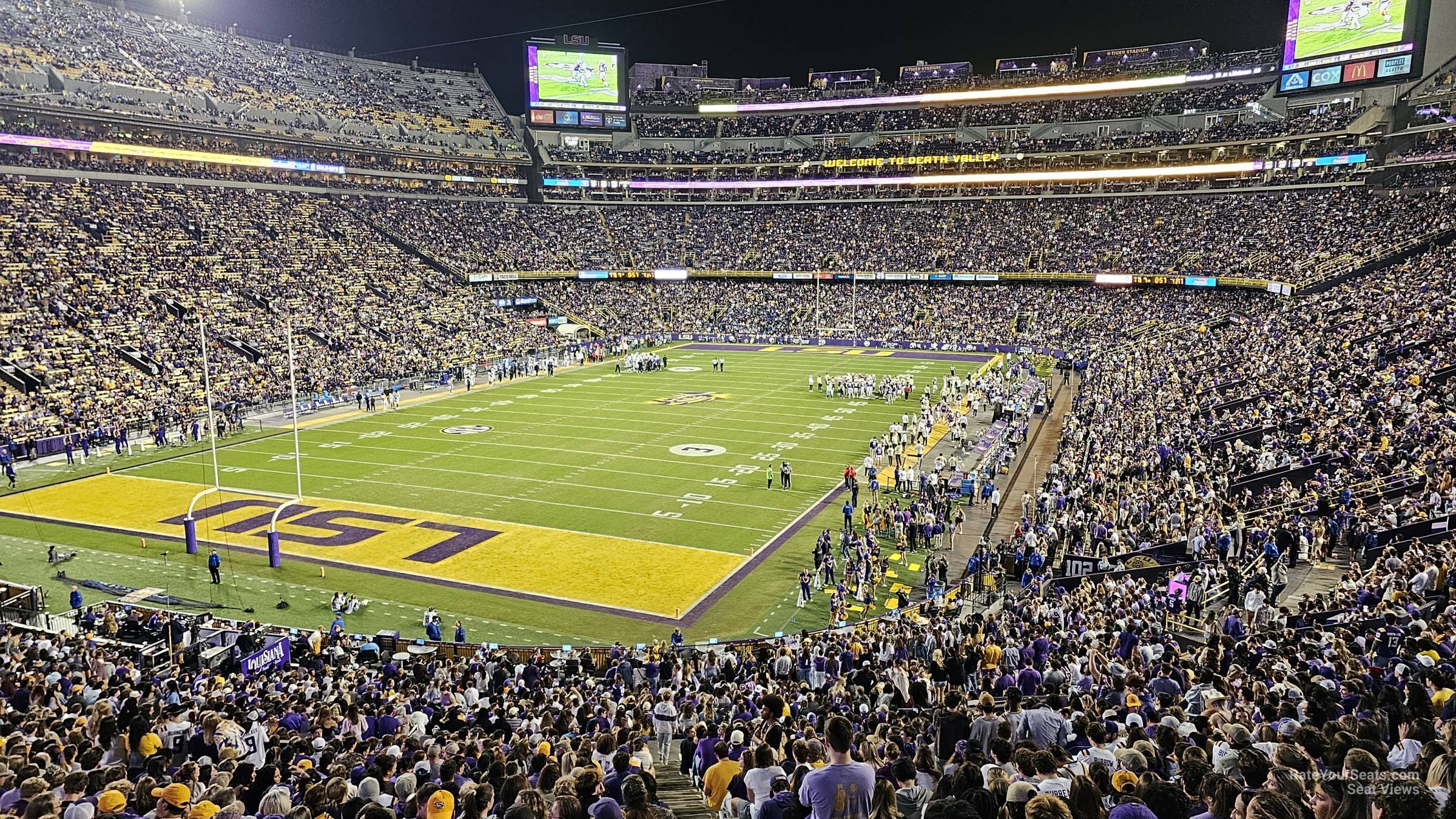 section 228, row 1 seat view  - tiger stadium