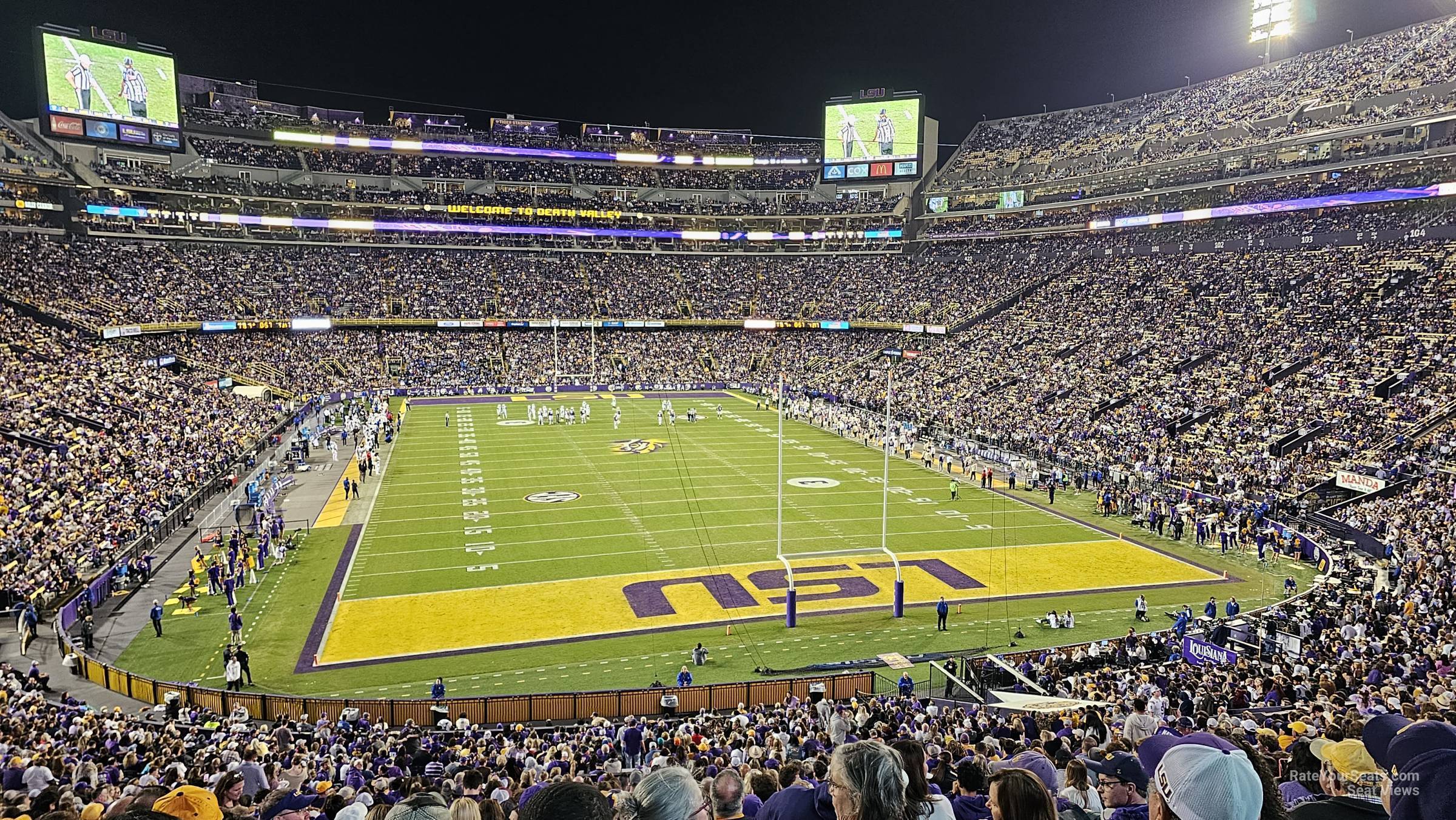 section 235, row 1 seat view  - tiger stadium