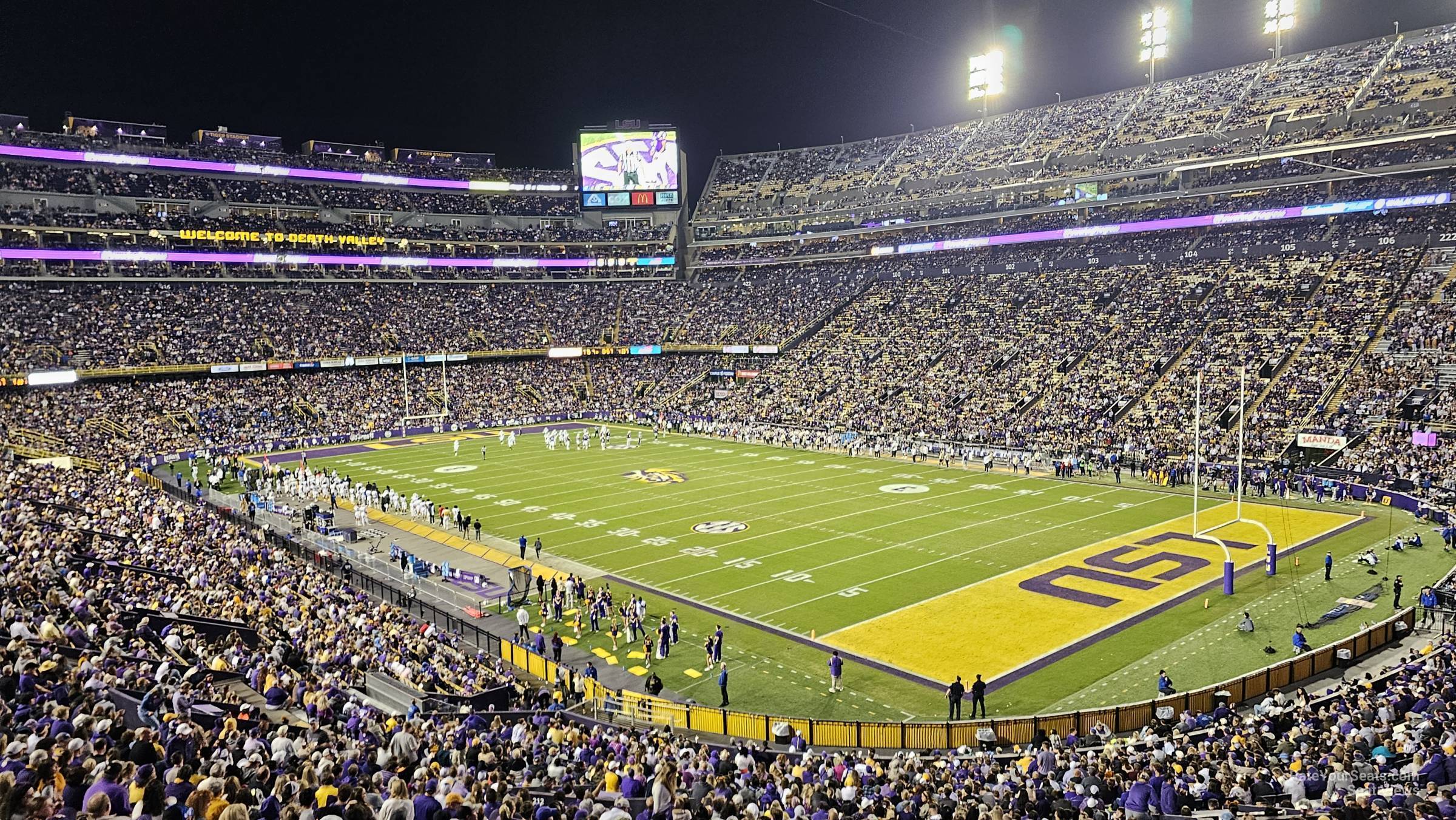 section 240, row 1 seat view  - tiger stadium