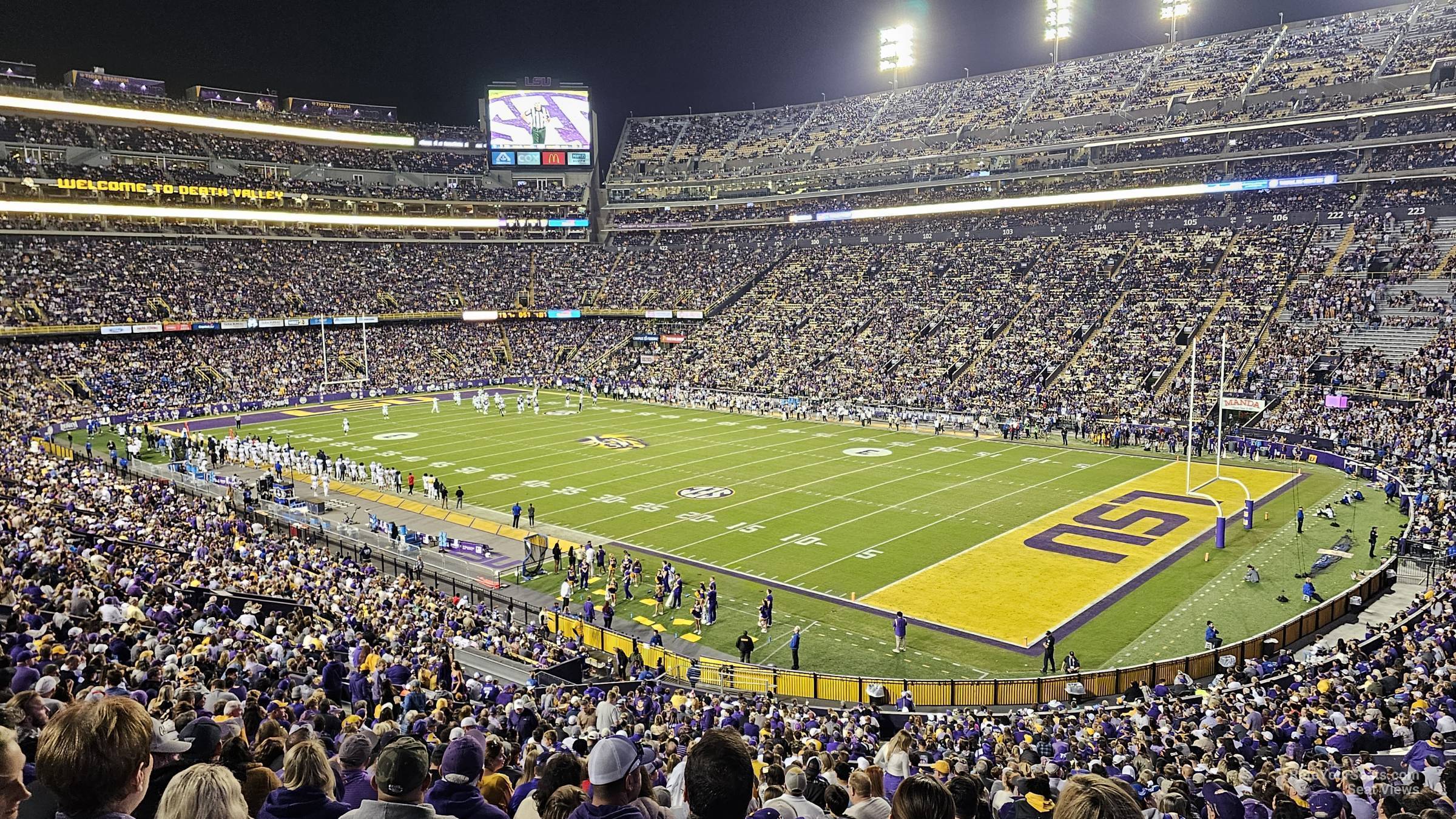 section 241, row 1 seat view  - tiger stadium