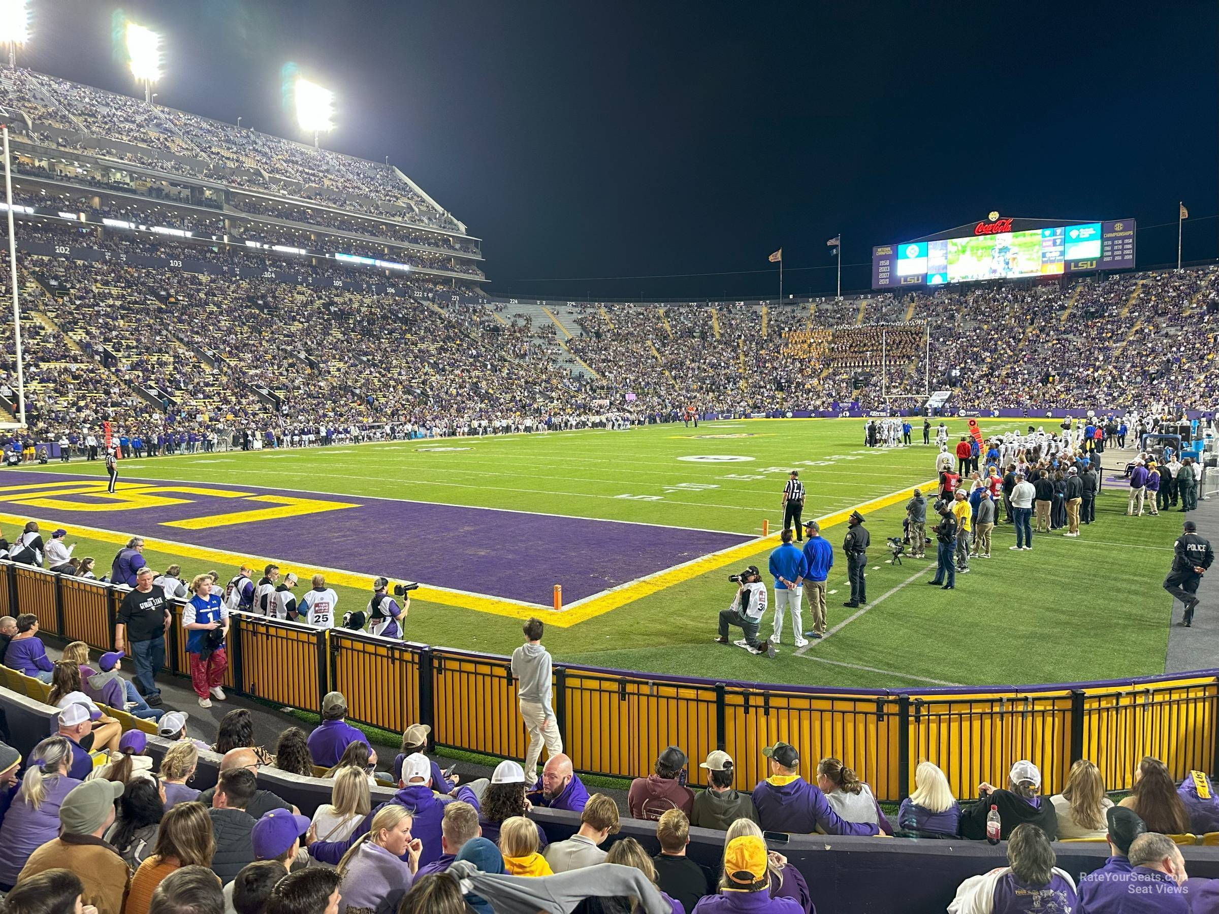 section 403, row 6 seat view  - tiger stadium