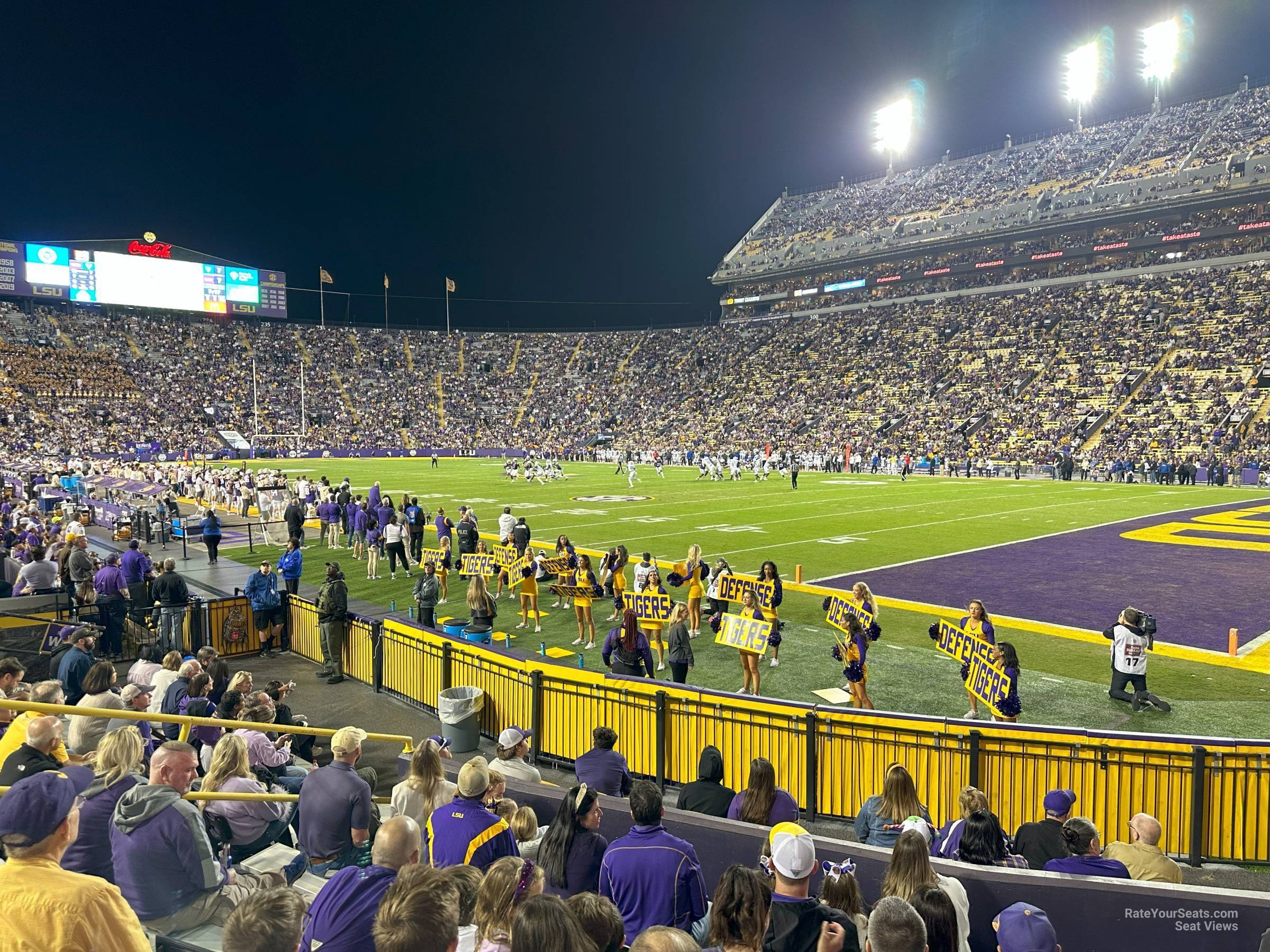 section 409, row 6 seat view  - tiger stadium
