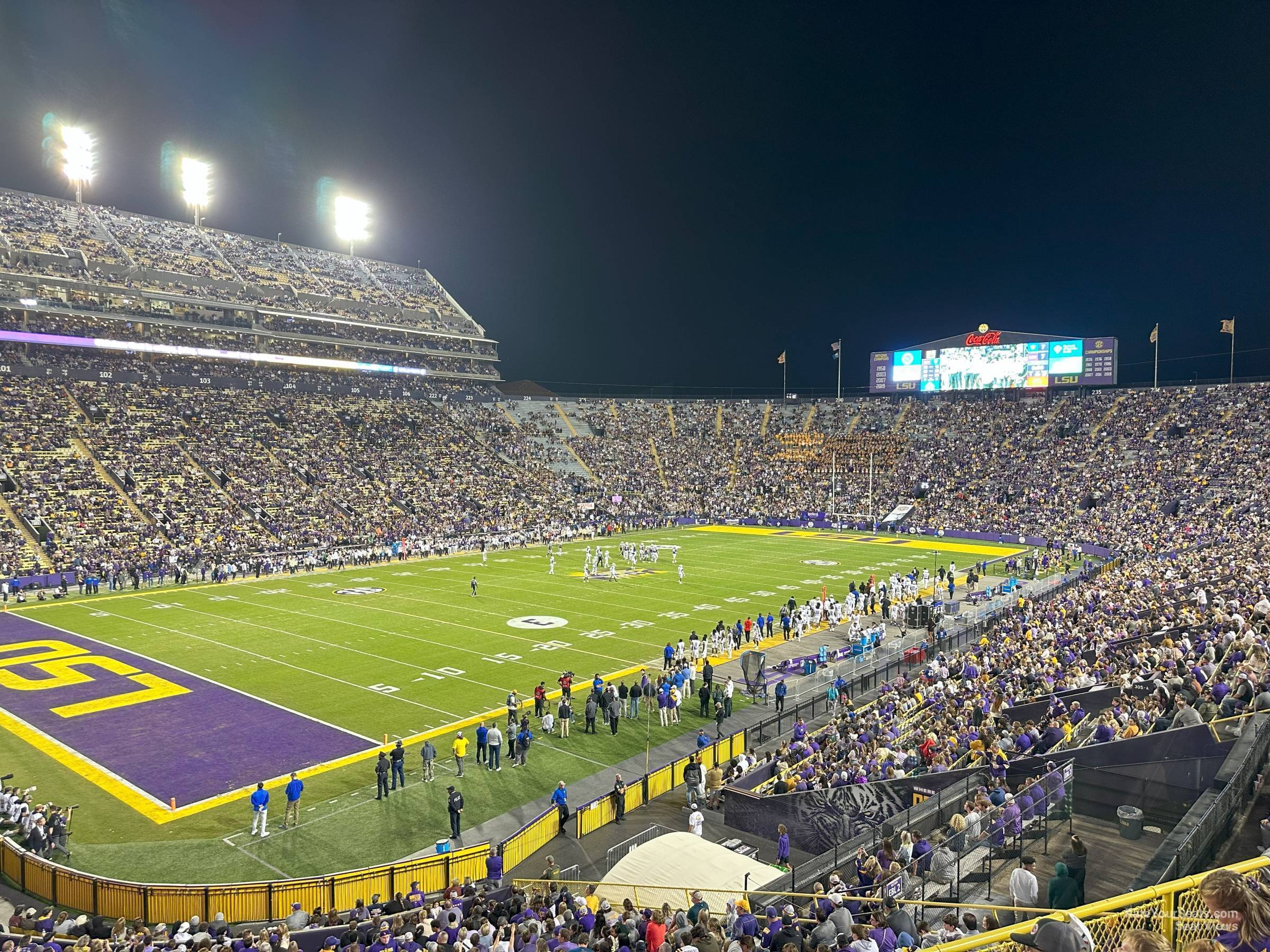 section 412, row 5 seat view  - tiger stadium