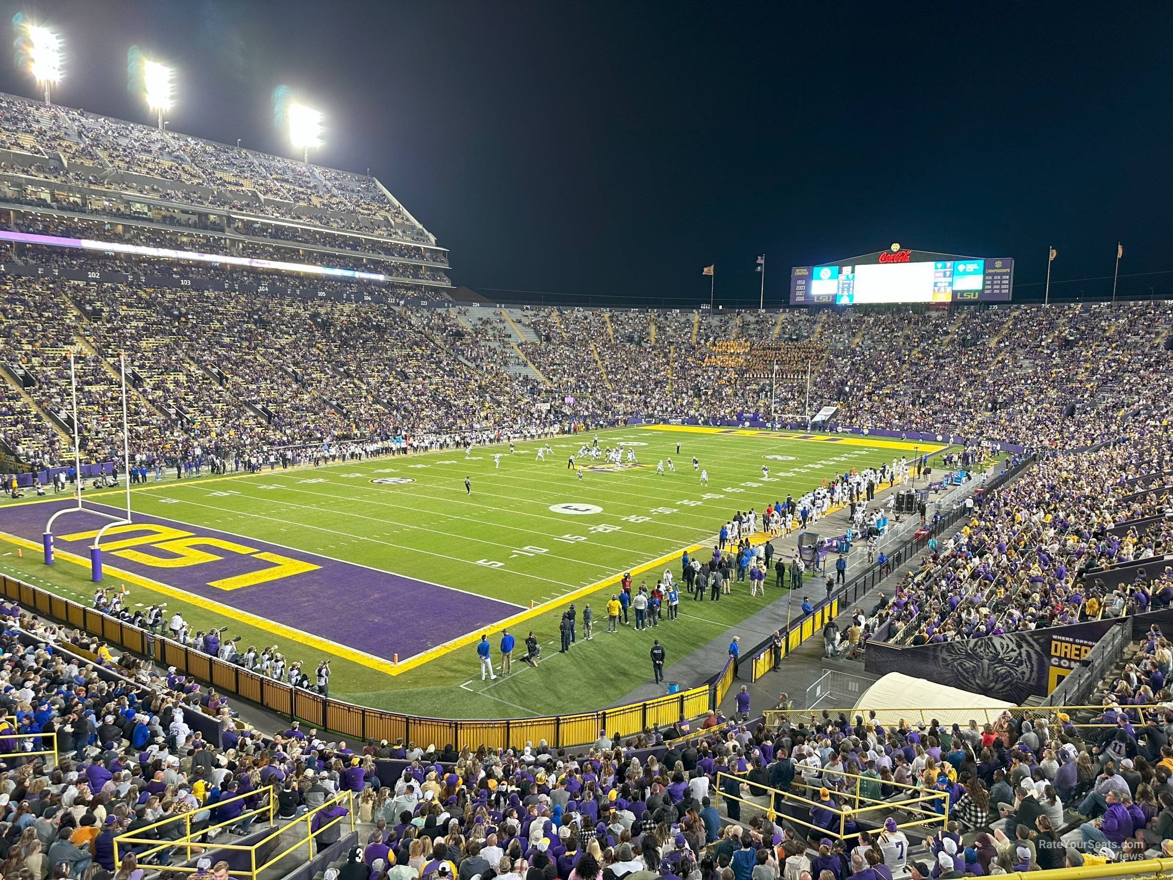 section 413, row 5 seat view  - tiger stadium