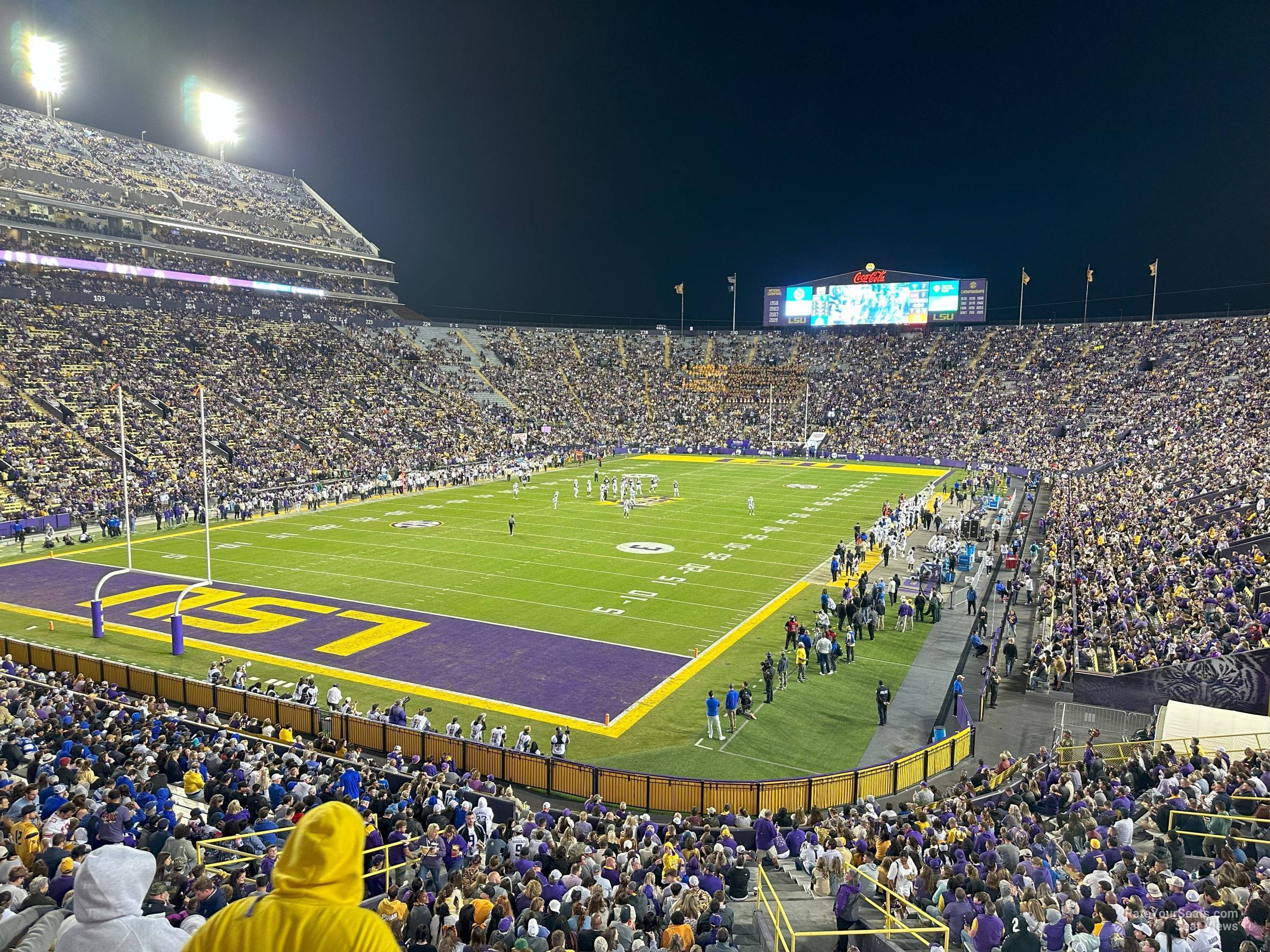 section 414, row 5 seat view  - tiger stadium