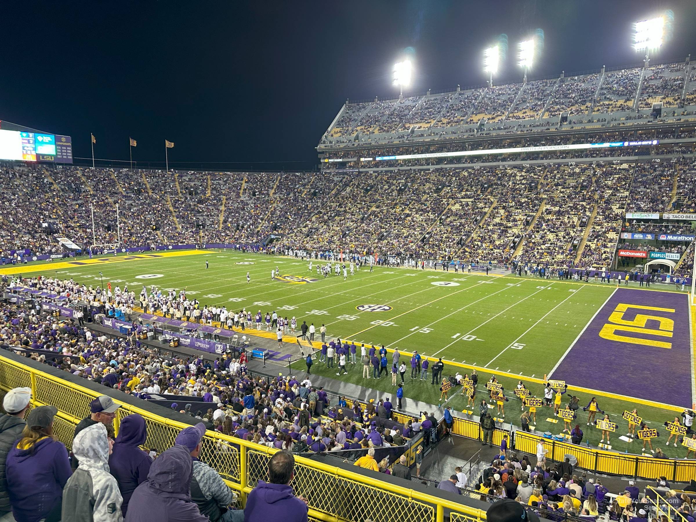 section 423, row 5 seat view  - tiger stadium