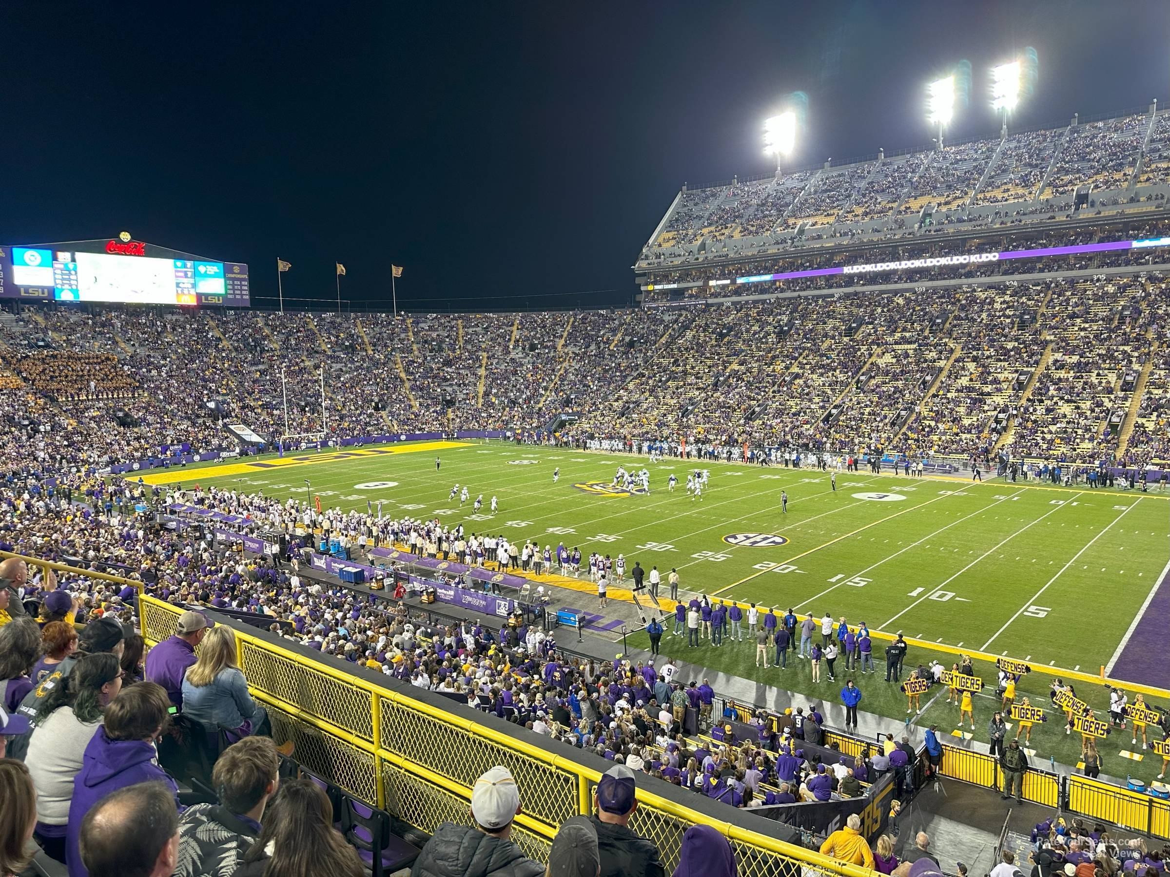 section 424, row 5 seat view  - tiger stadium