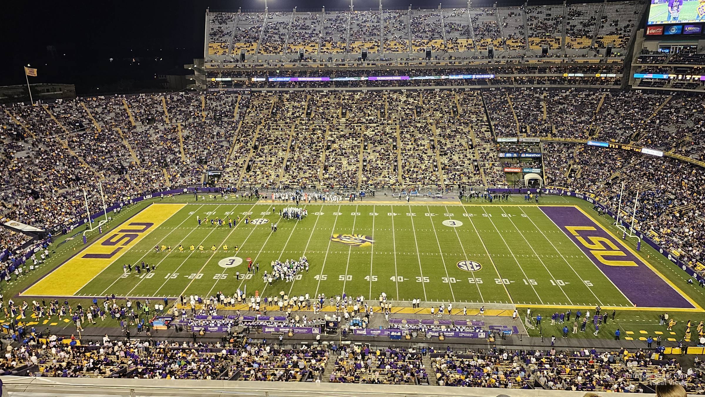 section 516, row 4 seat view  - tiger stadium