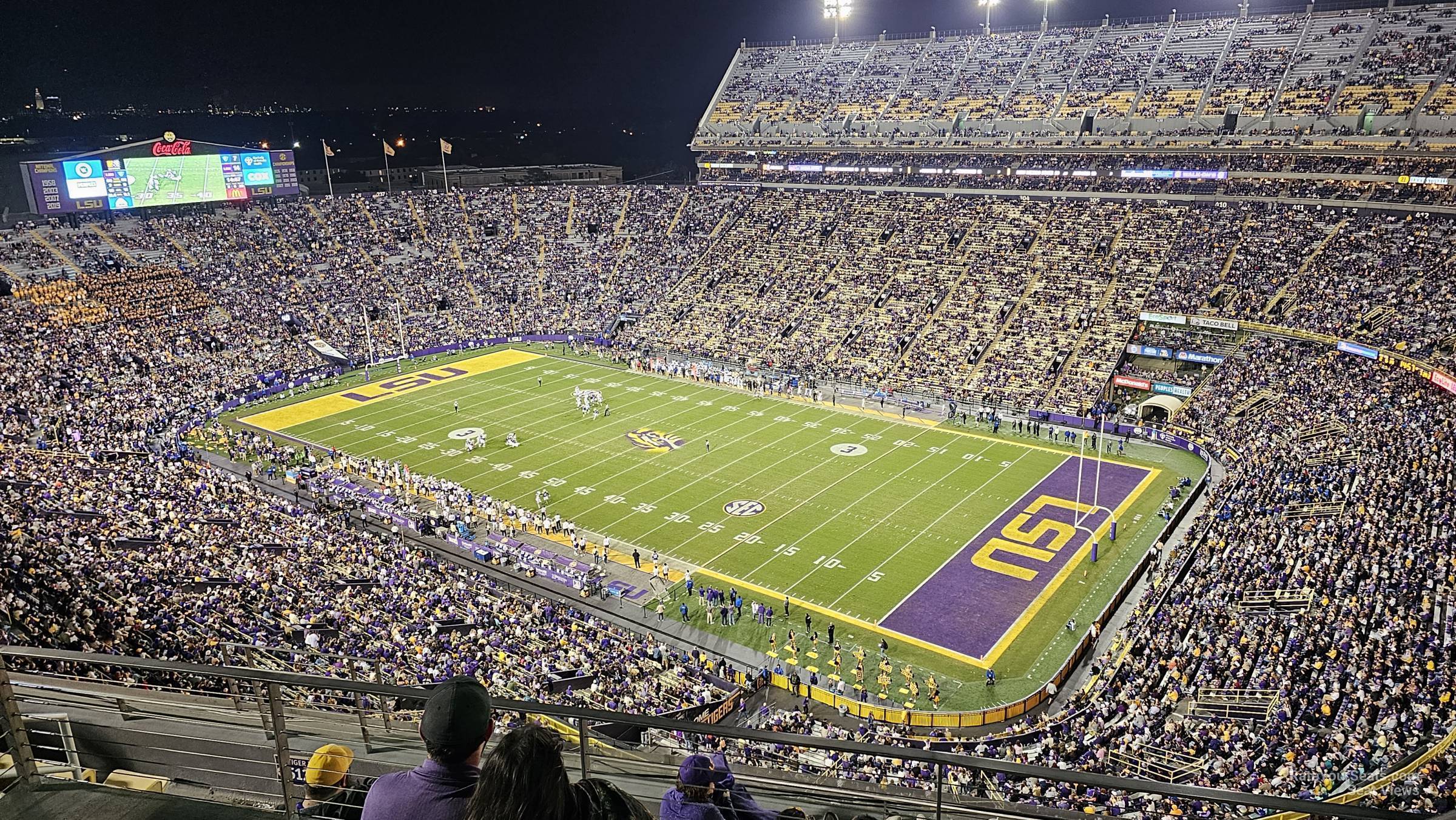 section 611, row 1 seat view  - tiger stadium