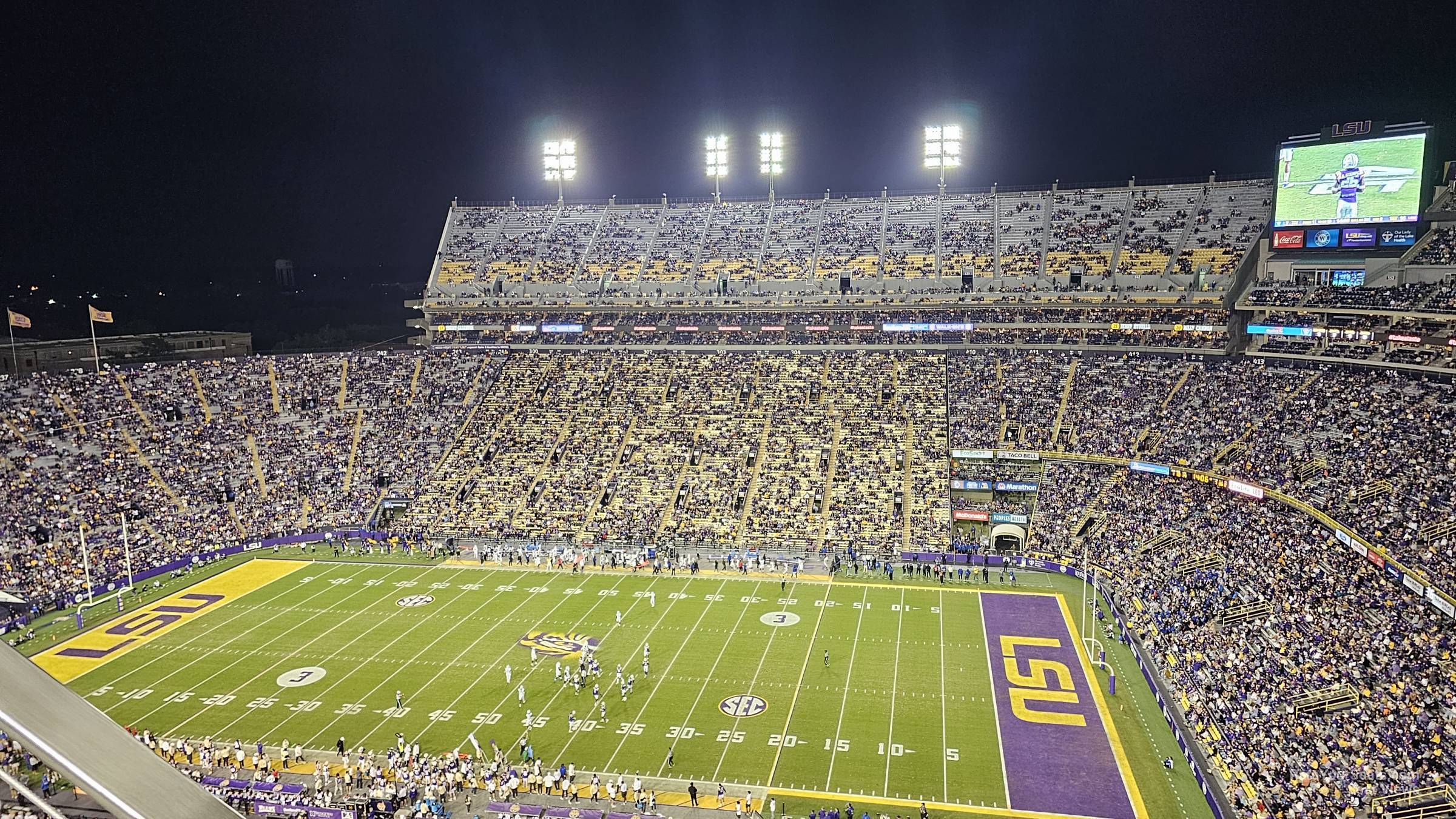section 613, row 1 seat view  - tiger stadium