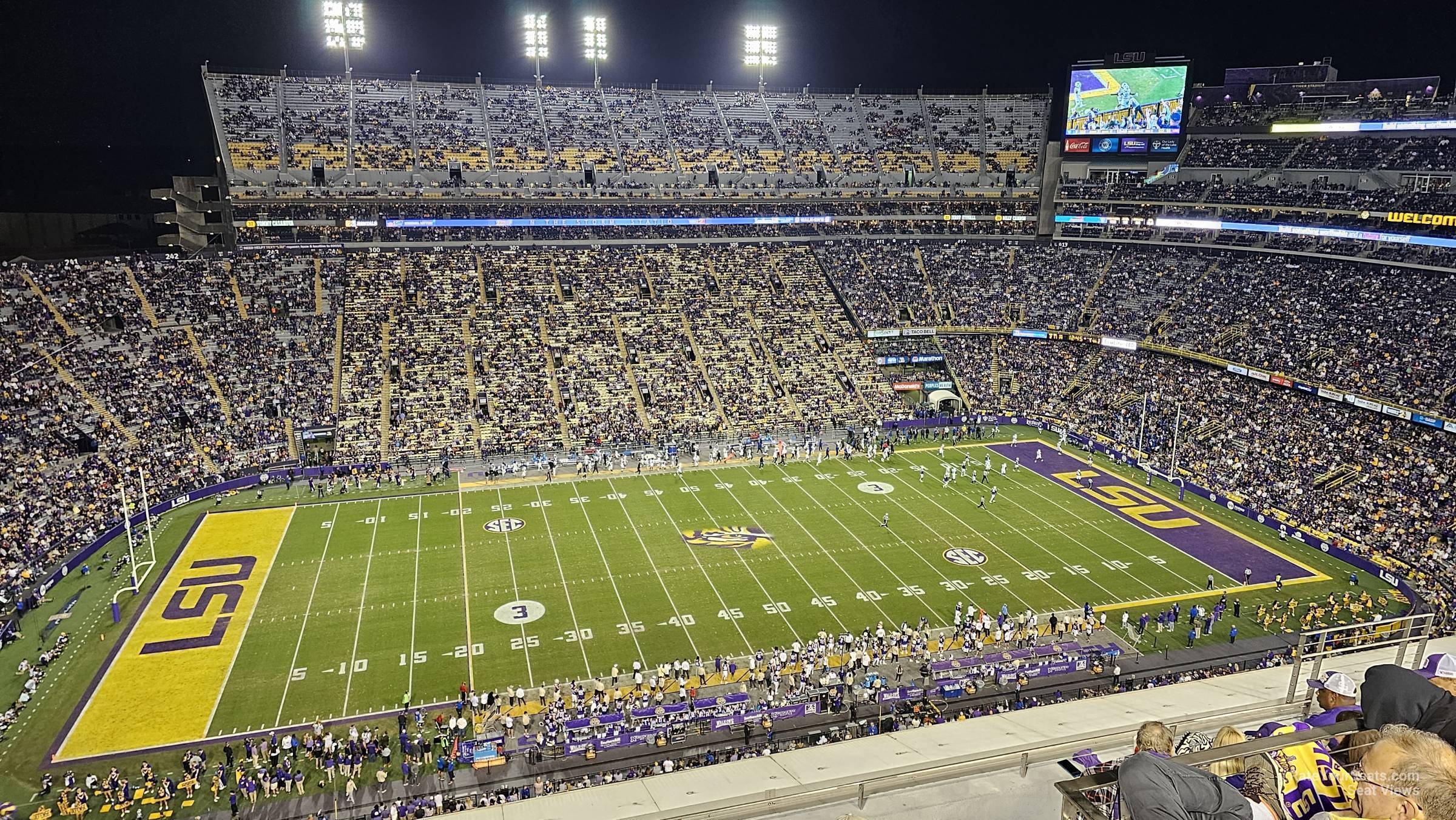section 617, row 1 seat view  - tiger stadium
