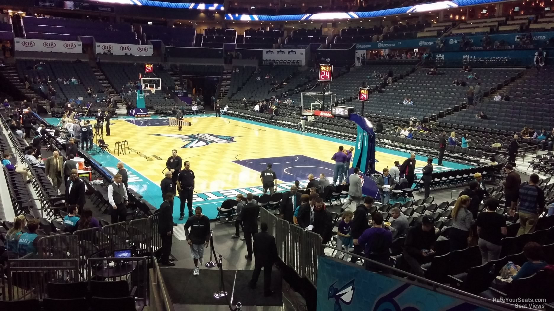 section 102, row m seat view  for basketball - spectrum center