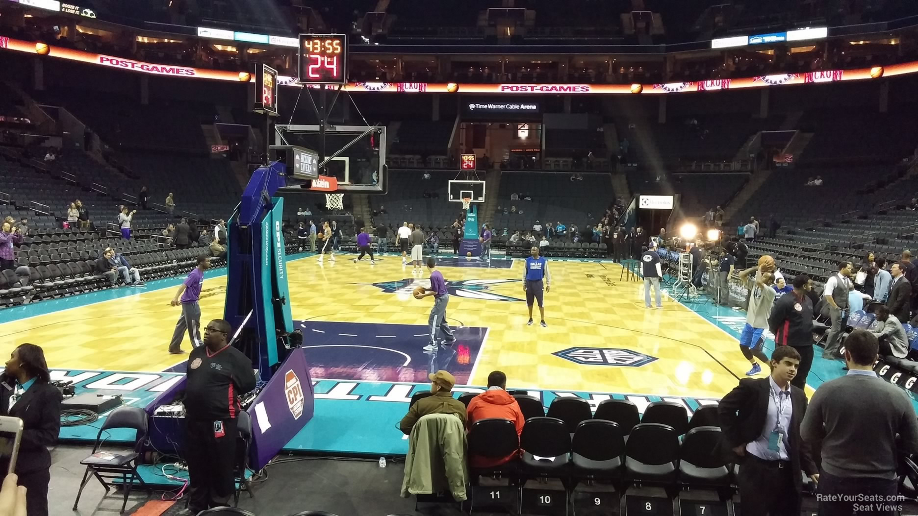 section 109, row d seat view  for basketball - spectrum center