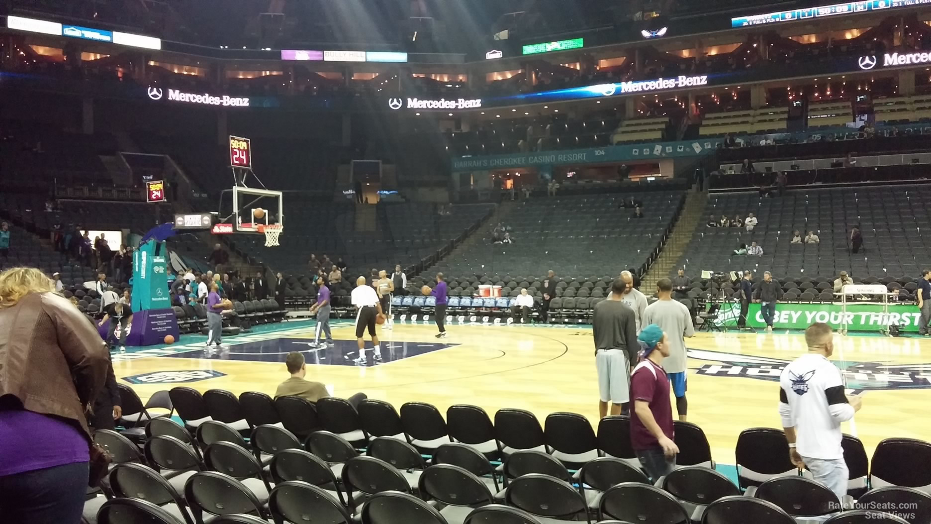 section 114, row d seat view  for basketball - spectrum center