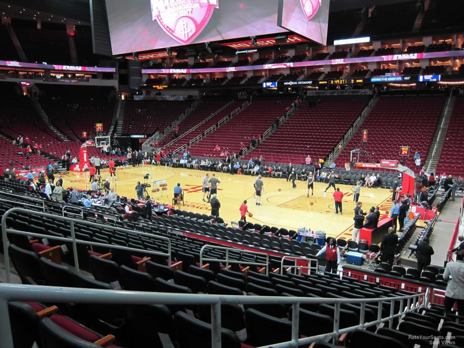 section 117, row 15 seat view  for basketball - toyota center