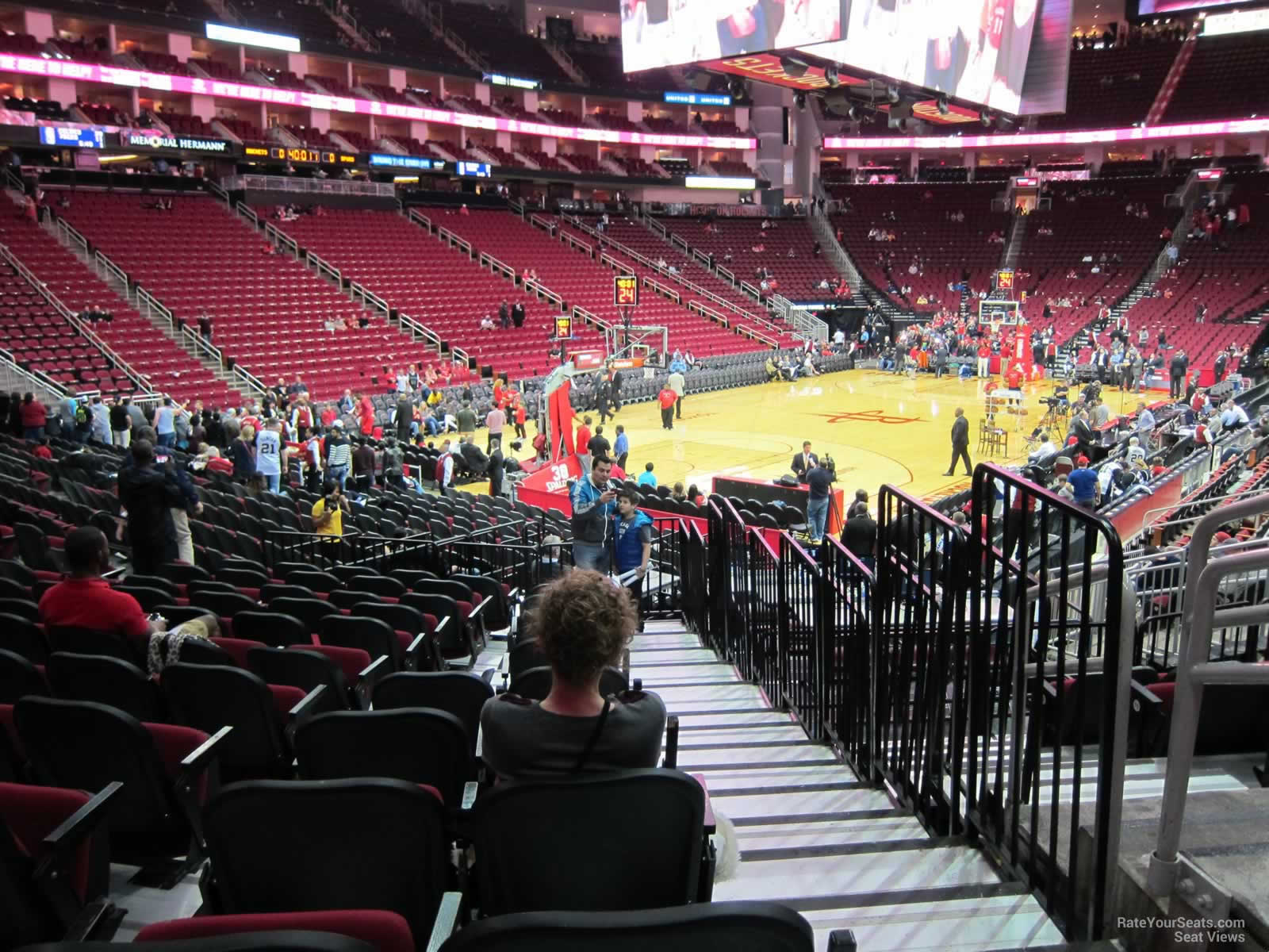 section 125, row 15 seat view  for basketball - toyota center