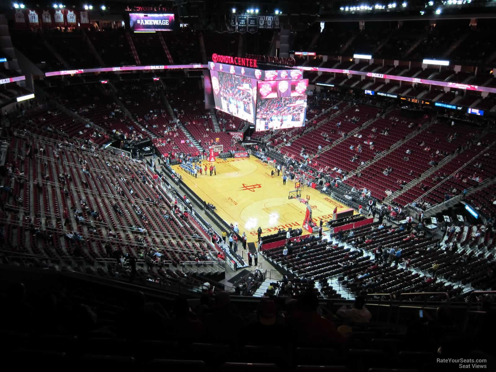 section 403, row 13 seat view  for basketball - toyota center
