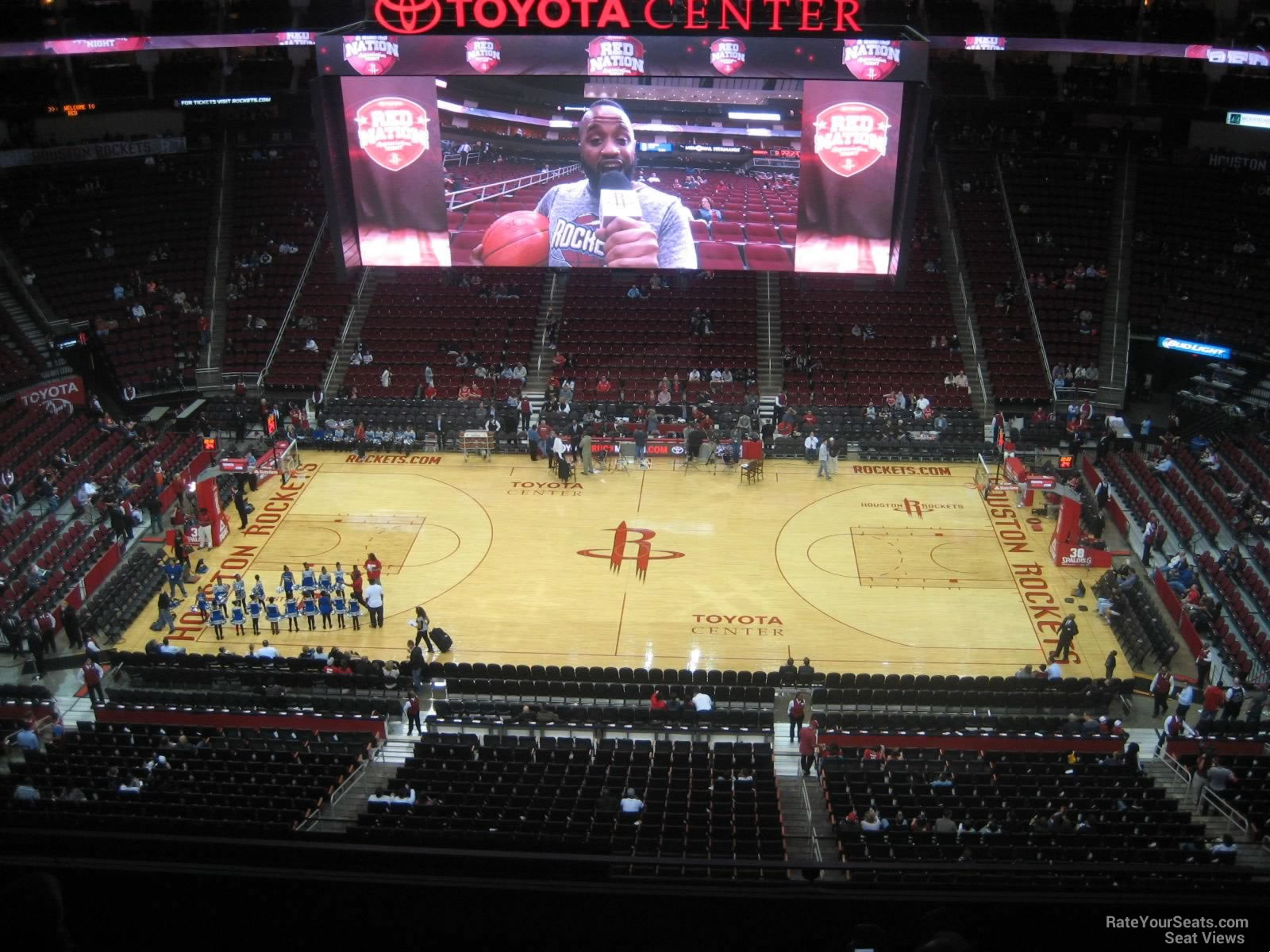 section 409, row 6 seat view  for basketball - toyota center
