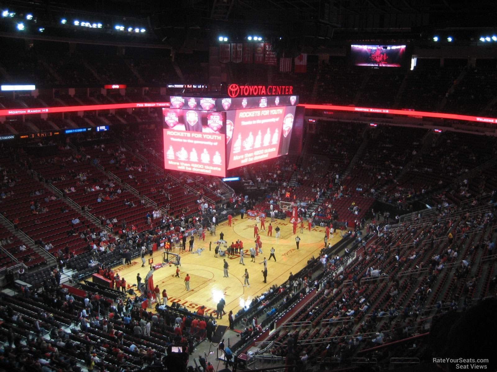 section 415 seat view  for basketball - toyota center