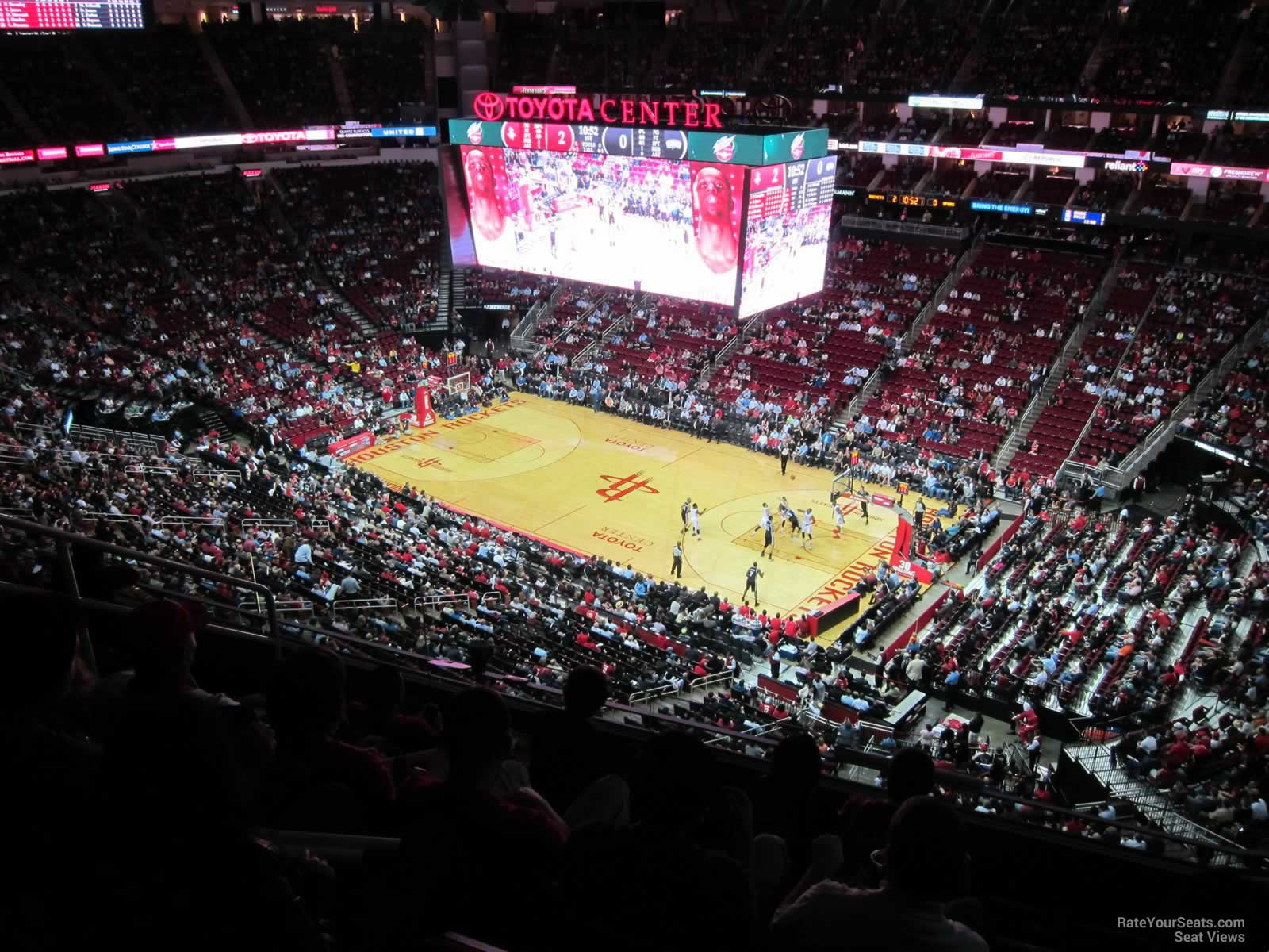 section 423, row 6 seat view  for basketball - toyota center